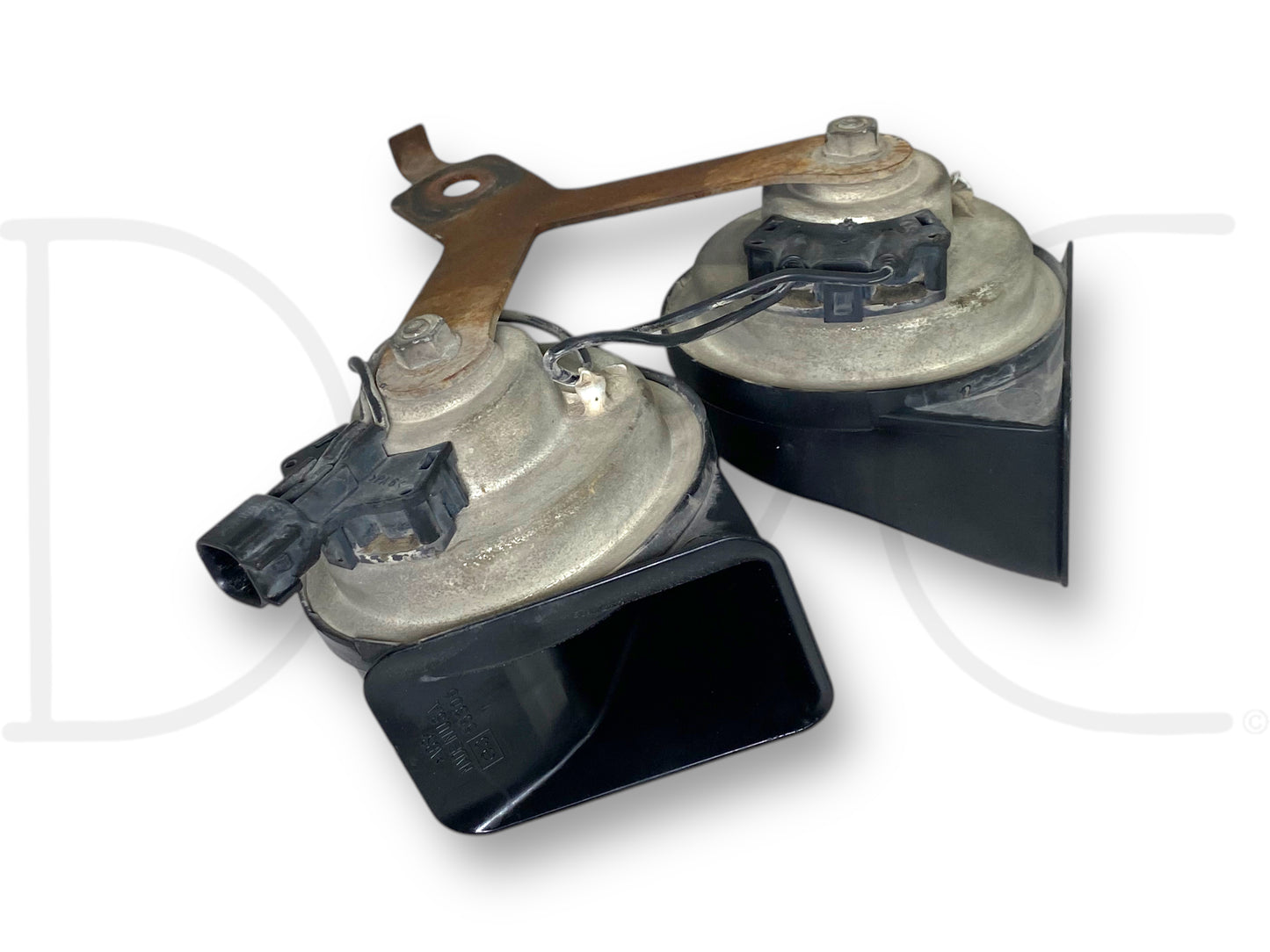 08-10 Ford F250 F350 Super Duty Horn Pair OEM Dual Note Horns