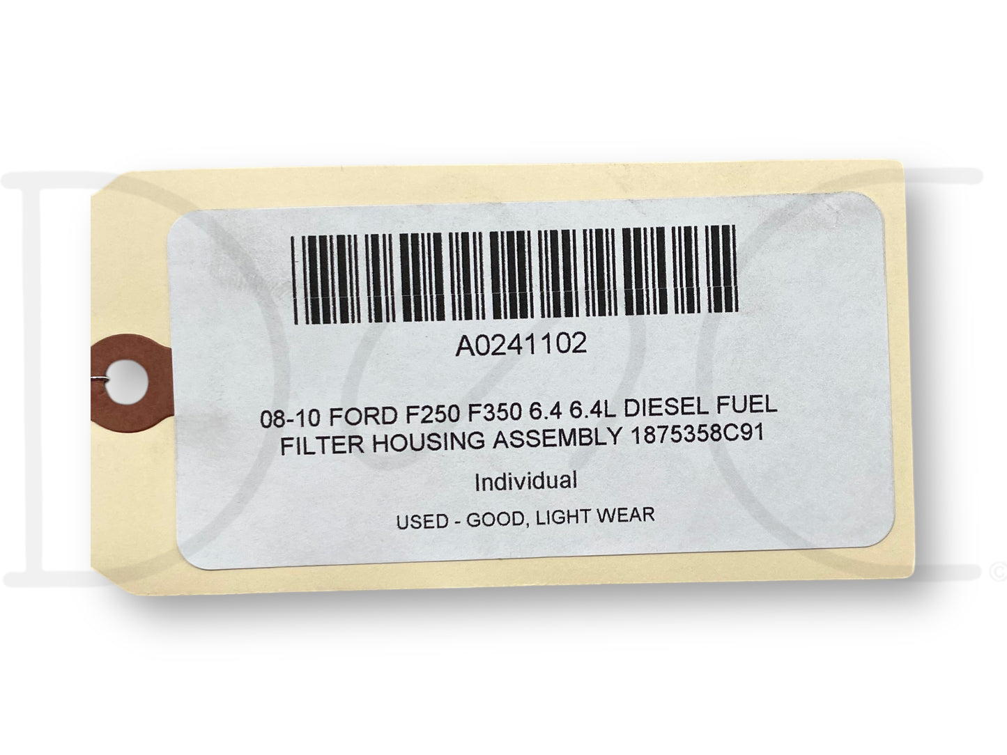 08-10 Ford F250 F350 6.4 6.4L Diesel Fuel Filter Housing Assembly 1875358C91