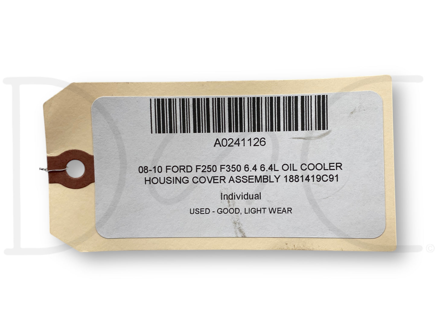 08-10 Ford F250 F350 6.4 6.4L Oil Cooler Housing Cover Assembly 1881419C91