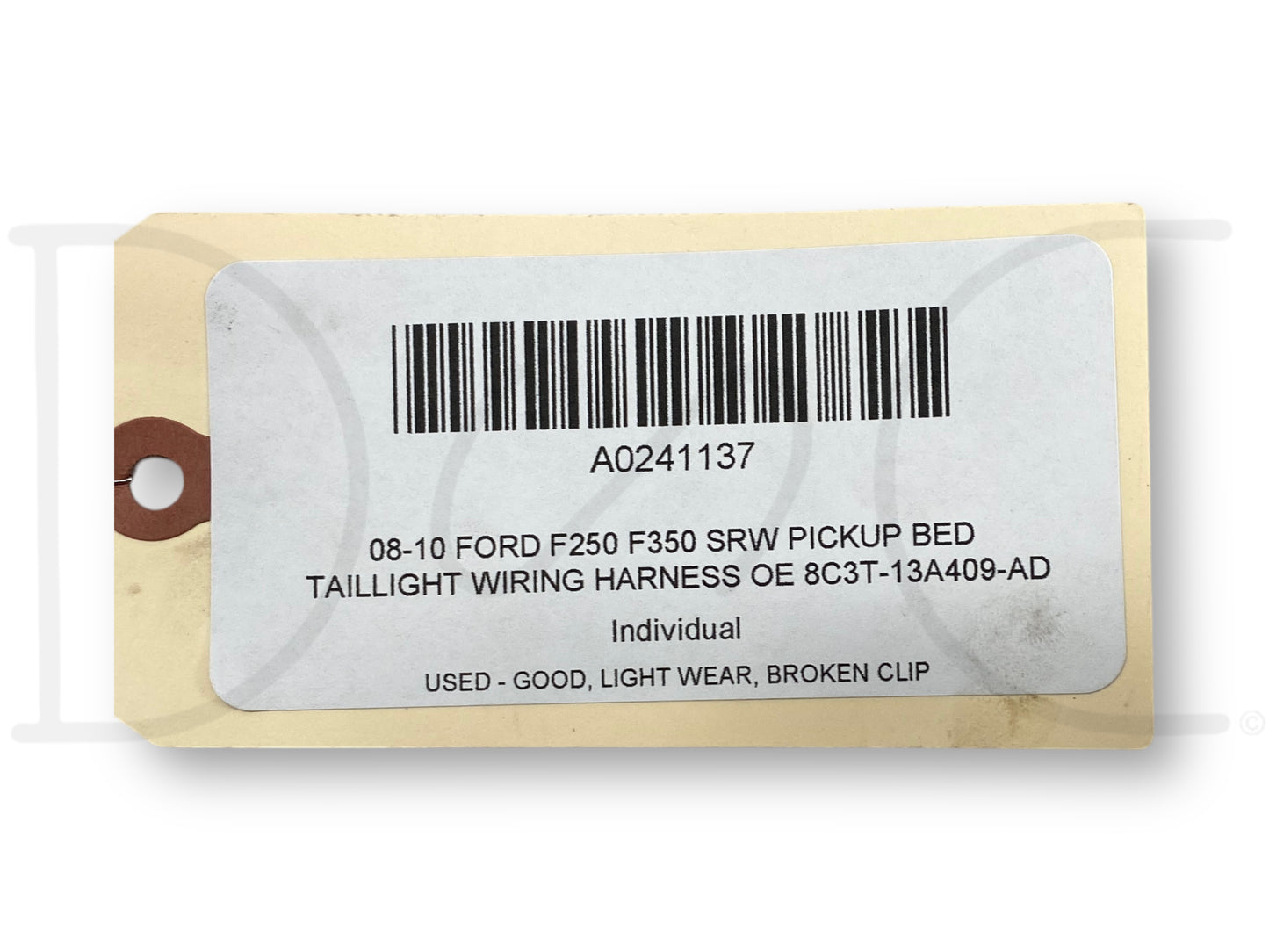 08-10 Ford F250 F350 SRW Pickup Bed Taillight Wiring Harness OE 8C3T-13A409-Ad