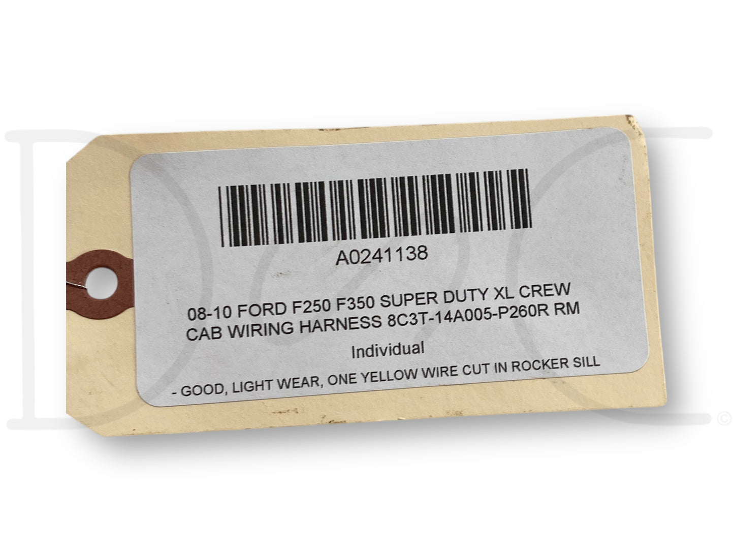 08-10 Ford F250 F350 Super Duty XL Crew Cab Wiring Harness 8C3T-14A005-P260R Rm