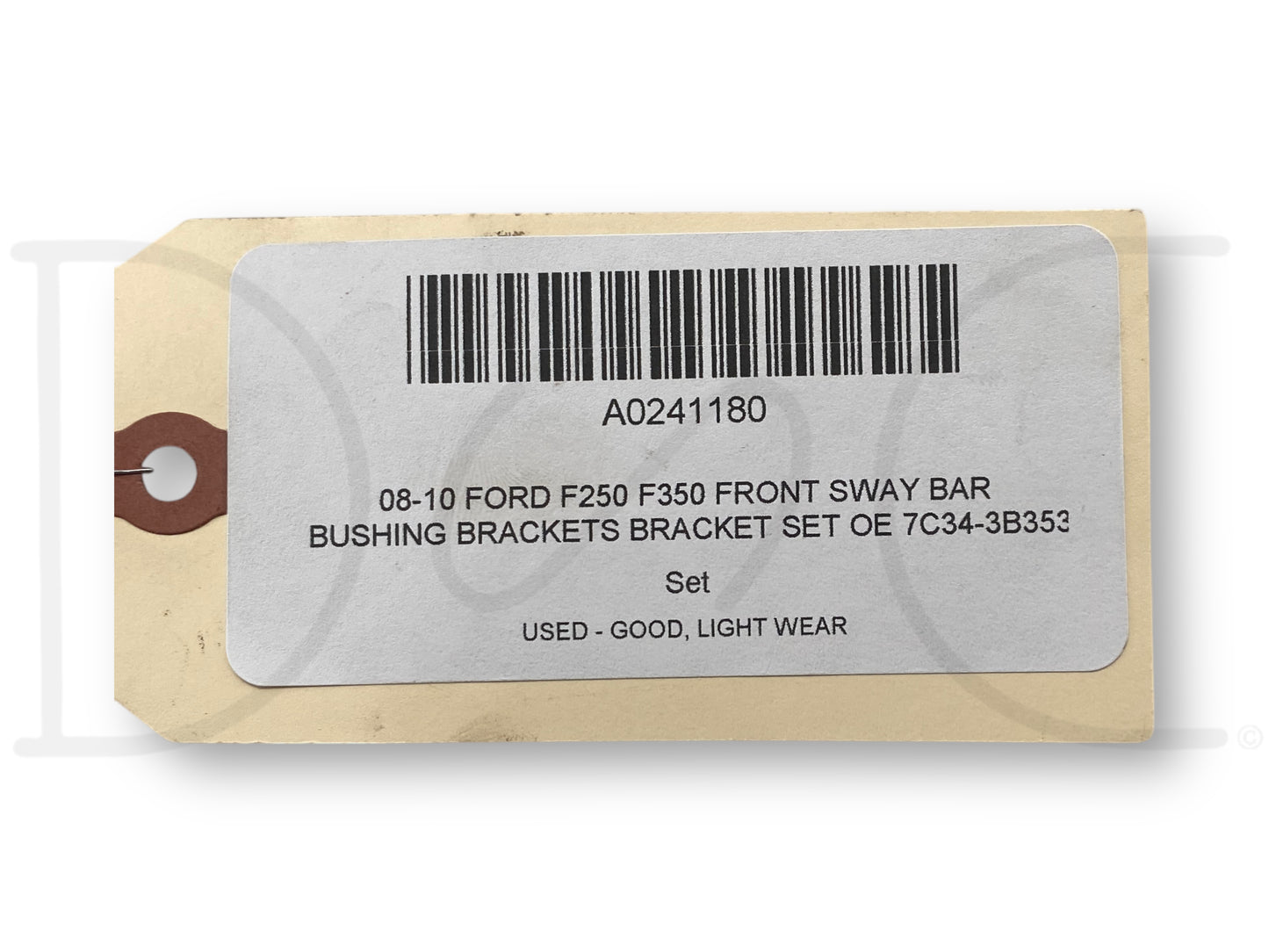 08-10 Ford F250 F350 Front Sway Bar Bushing Brackets Bracket Set OE 7C34-3B353
