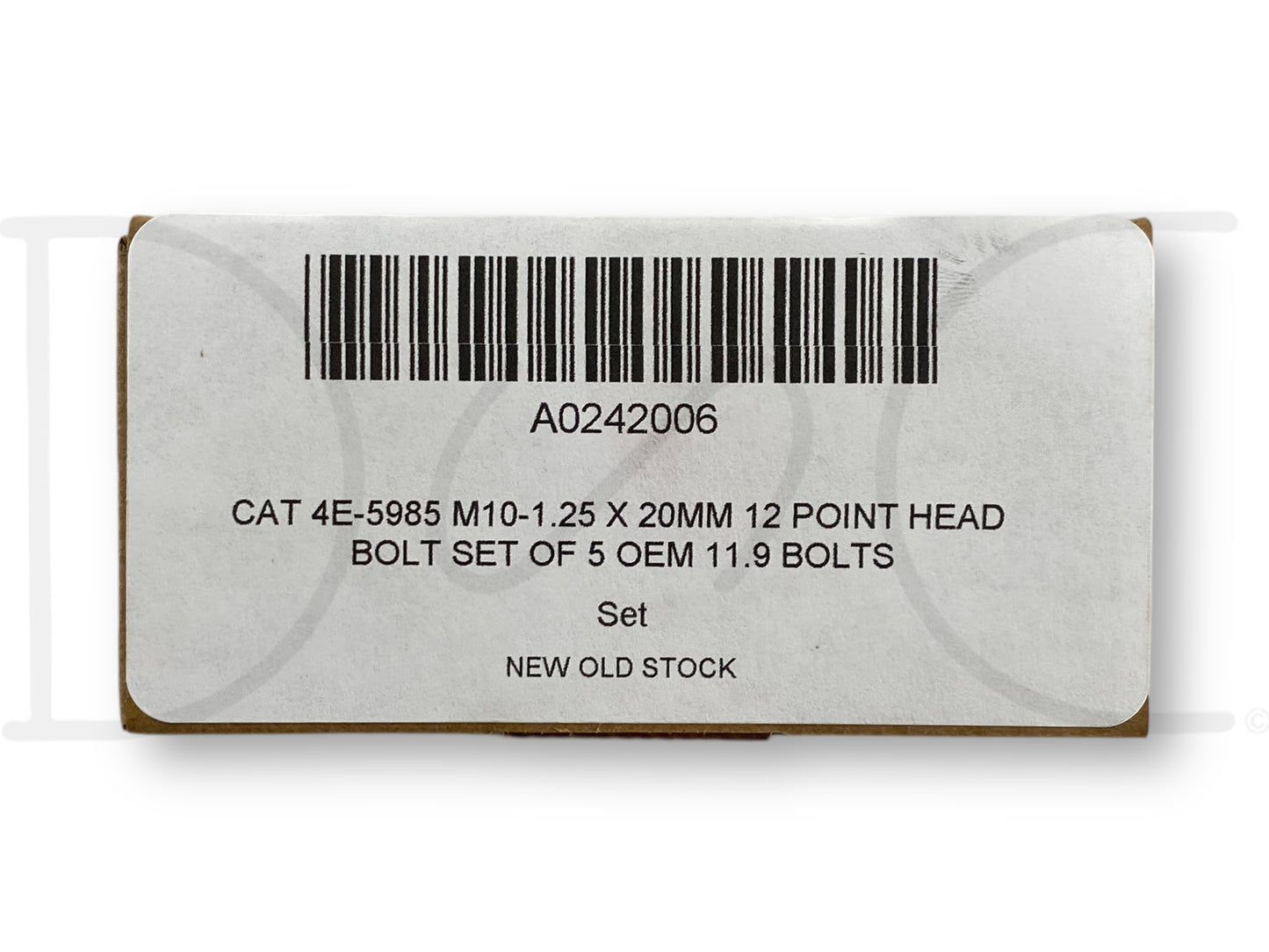 Cat 4E-5985 M10-1.25 X 20MM 12 Point Head Bolt Set Of 5 OEM 11.9 Bolts