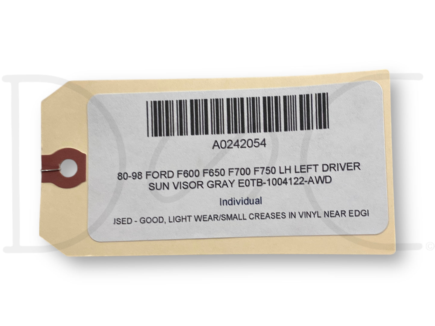 80-98 Ford F600 F650 F700 F750 LH Left Driver Sun Visor Gray E0Tb-1004122-Awd