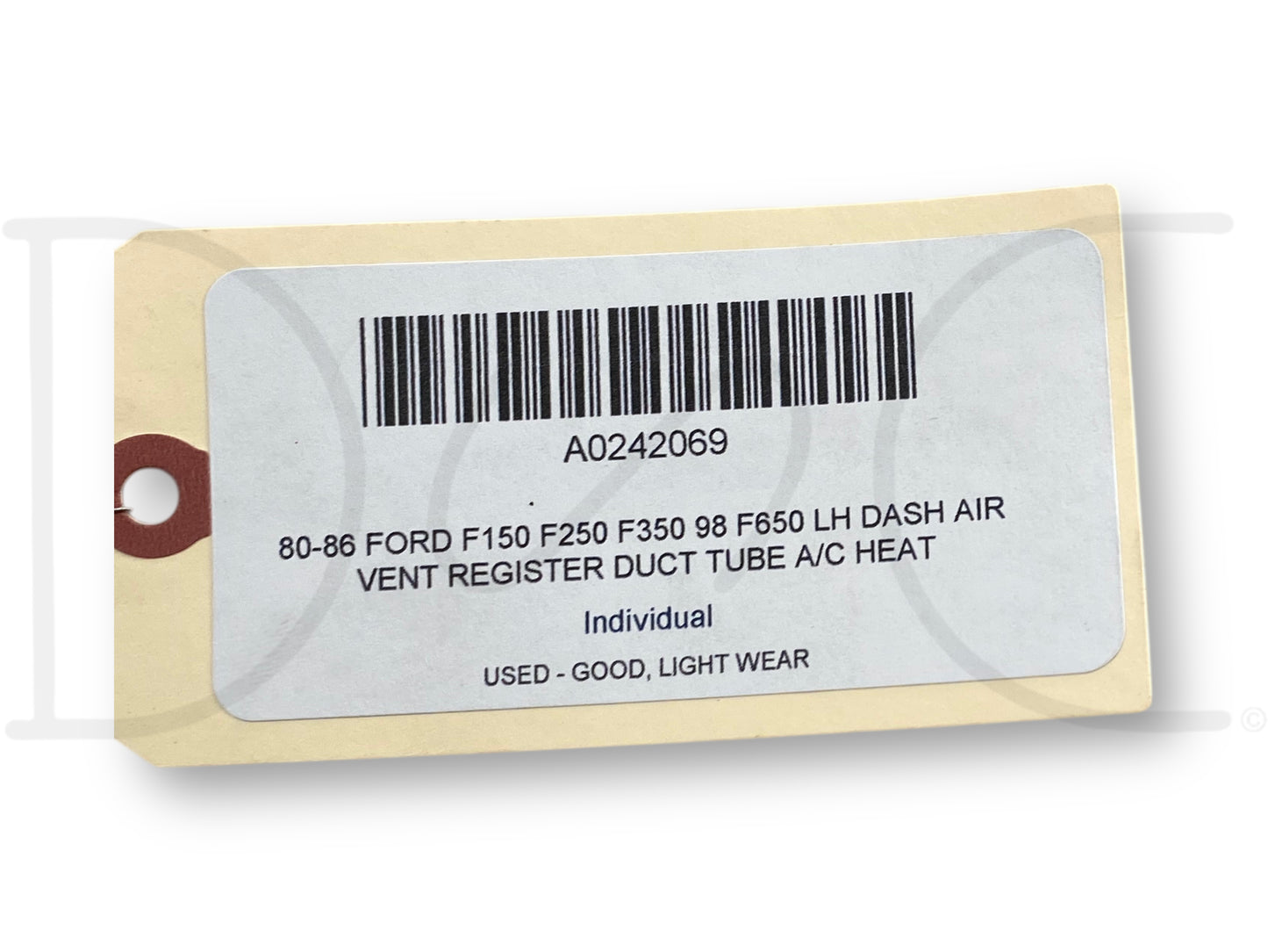 80-86 Ford F150 F250 F350 98 F650 LH Dash Air Vent Register Duct Tube A/C Heat