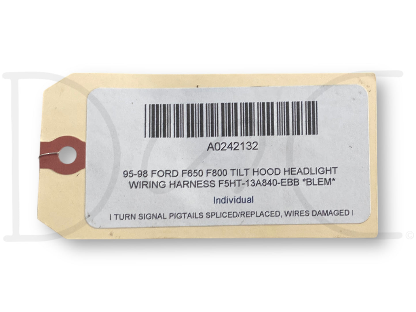95-98 Ford F650 F800 Tilt Hood Headlight Wiring Harness F5Ht-13A840-EBb *Blem*