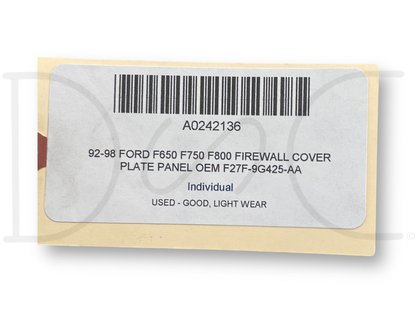 92-98 Ford F650 F750 F800 Firewall Cover Plate Panel OEM F27F-9G425-Aa