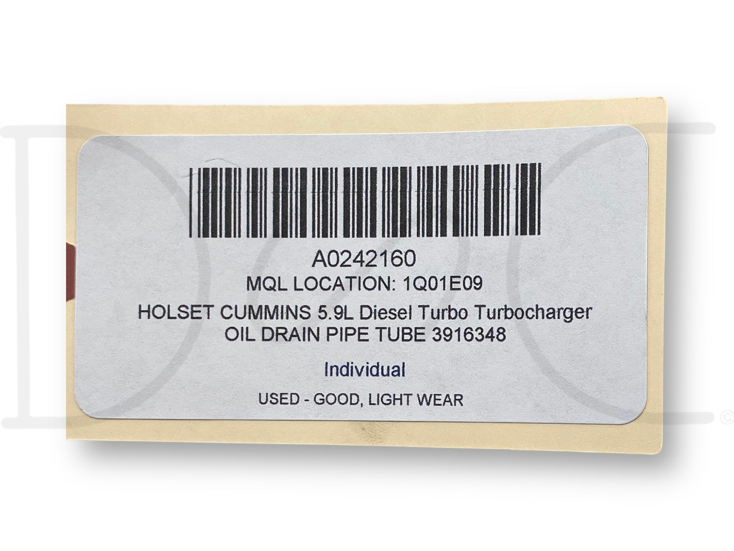 Holset Cummins 5.9L Diesel Turbo Turbocharger Oil Drain Pipe Tube 3916348