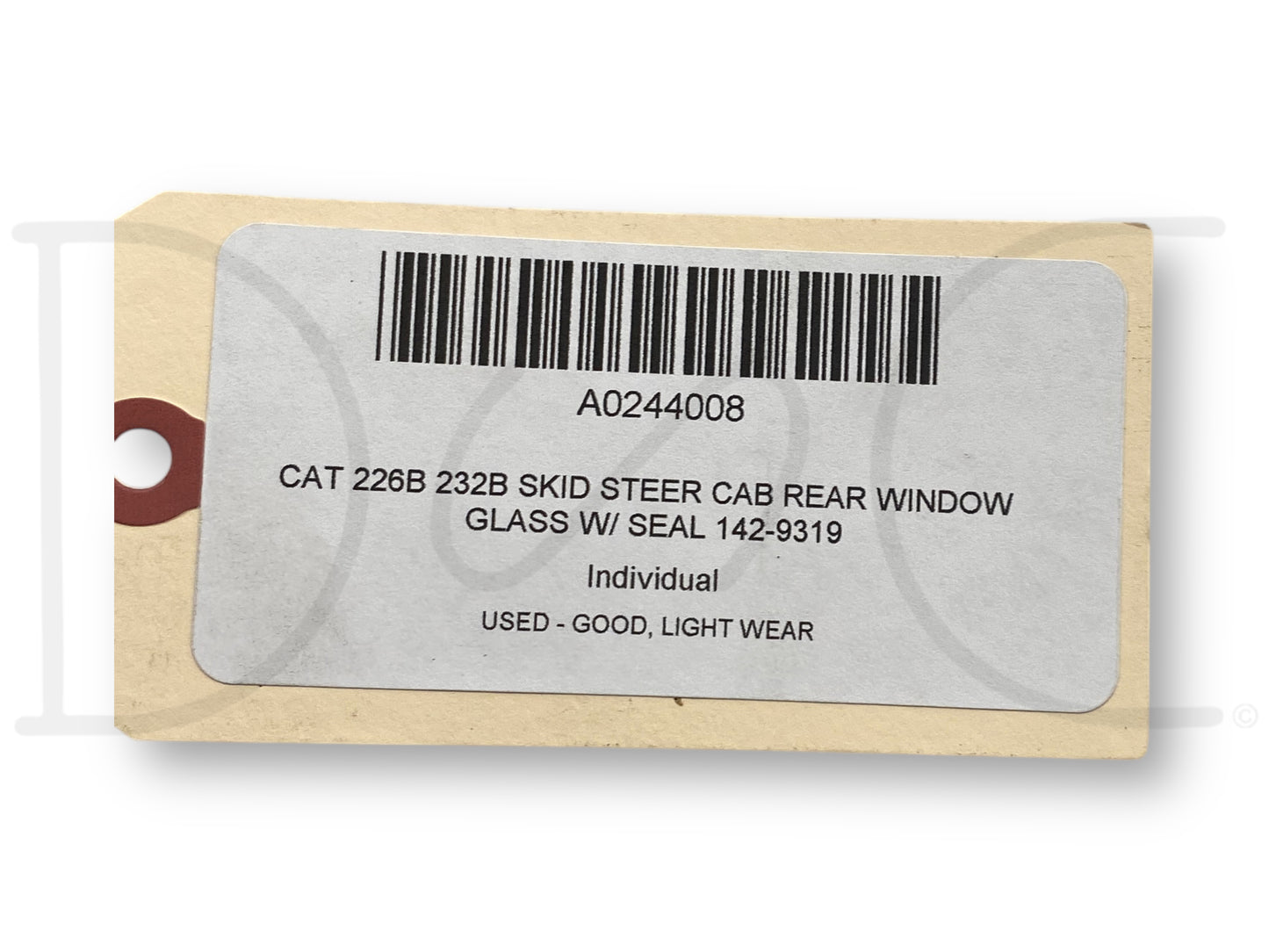 Cat 226B 232B Skid Steer Cab Rear Window Glass W/ Seal 142-9319