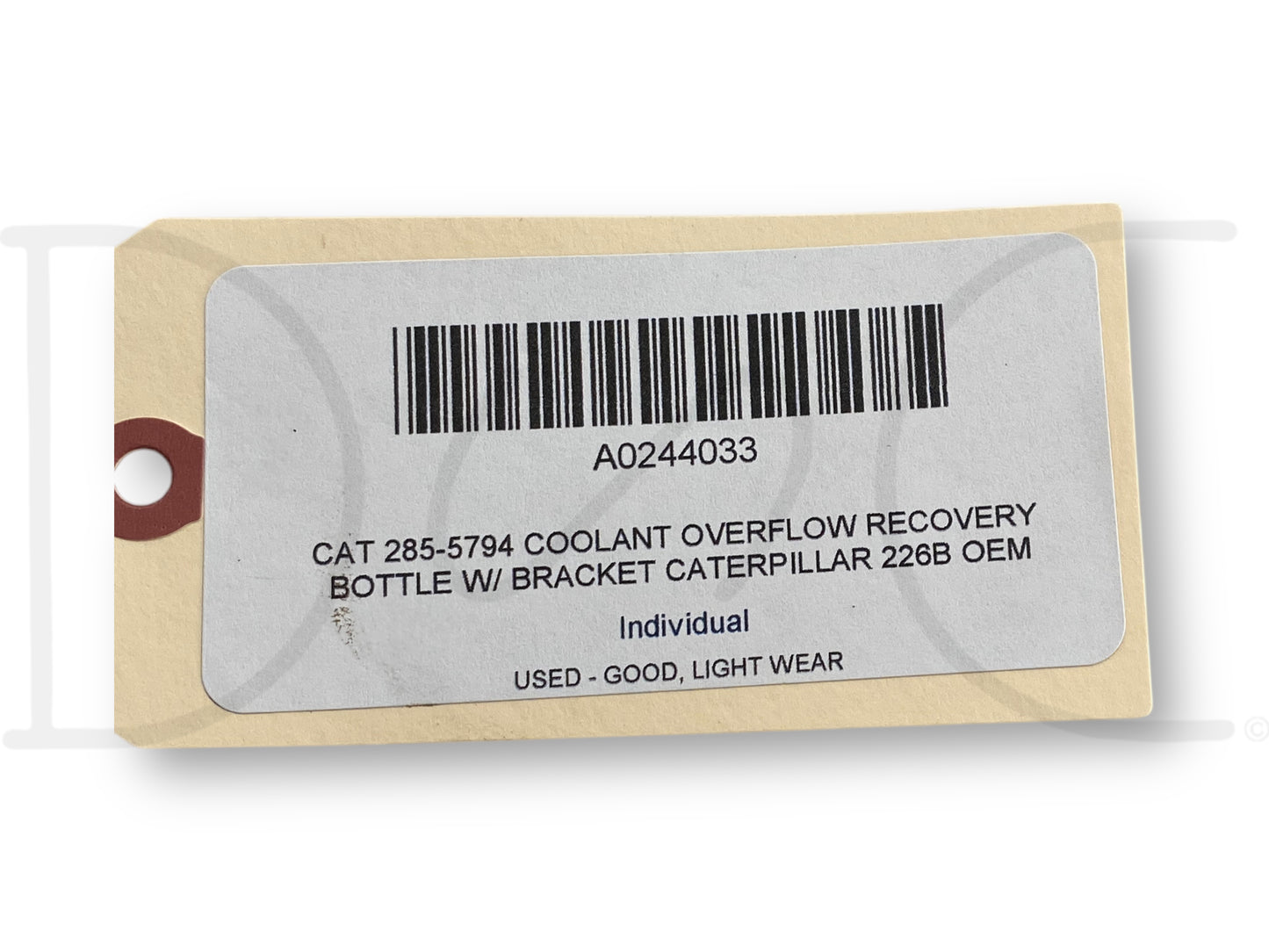 Cat 285-5794 Coolant Overflow Recovery Bottle W/ Bracket Caterpillar 226B OEM