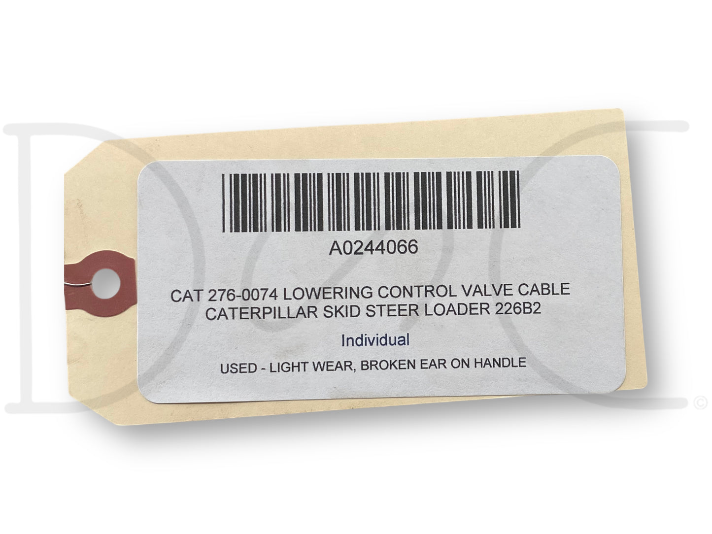 Cat 276-0074 Lowering Control Valve Cable Caterpillar Skid Steer Loader 226B2