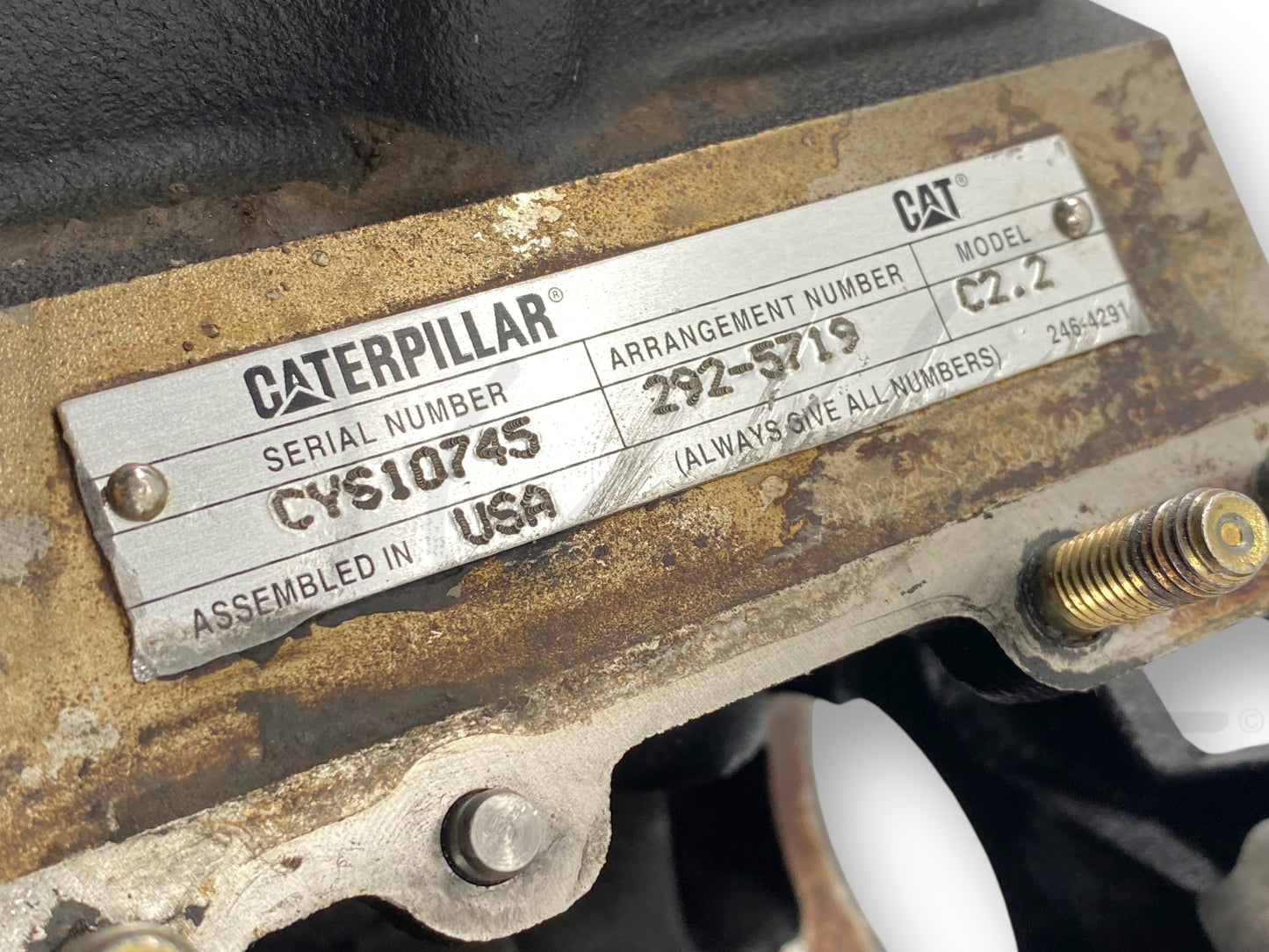 Cat C2.2 Bare Engine Block Caterpillar 4 Cylinder Diesel