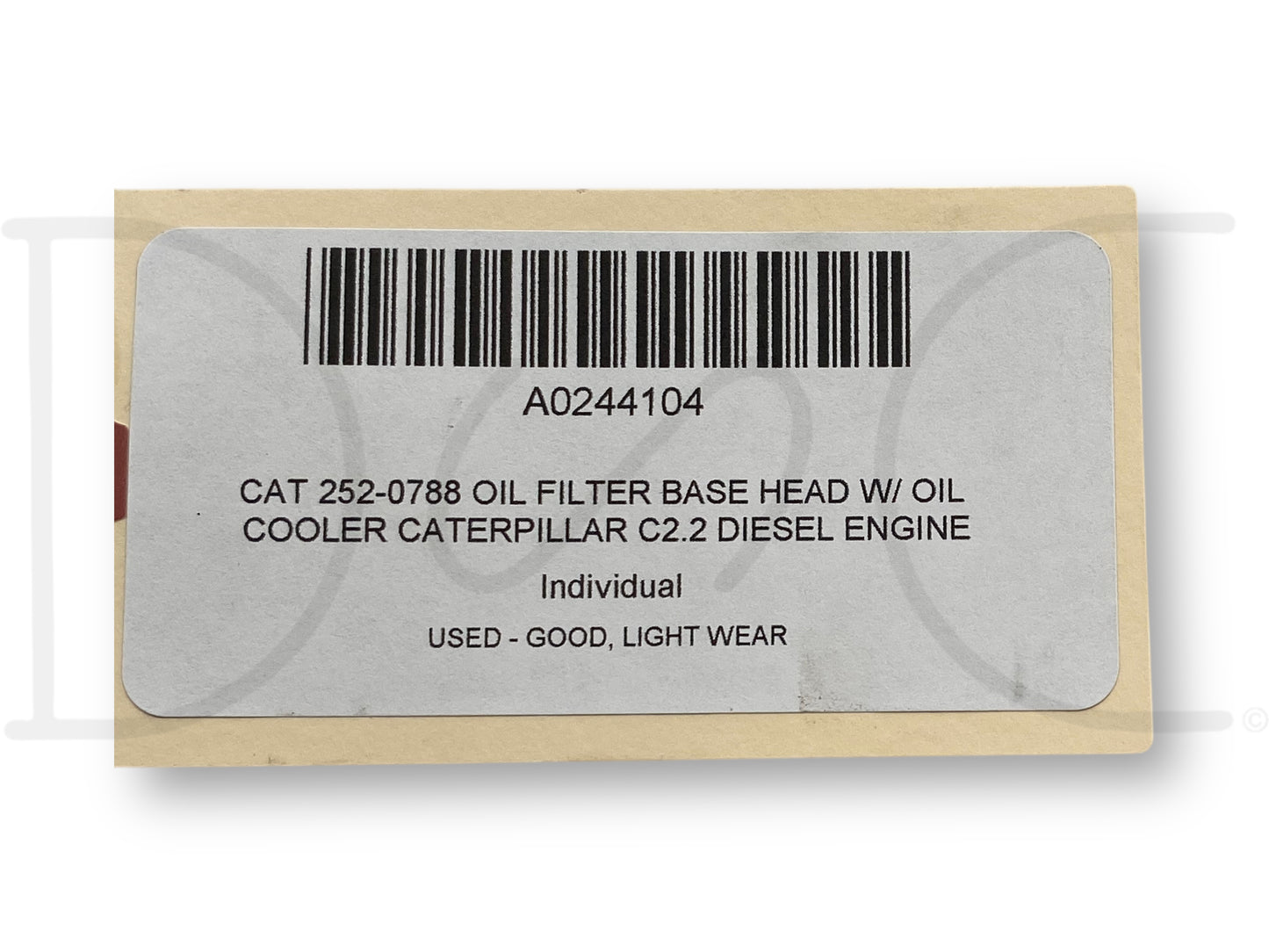 Cat 252-0788 Oil Filter Base Head W/ Oil Cooler Caterpillar C2.2 Diesel Engine