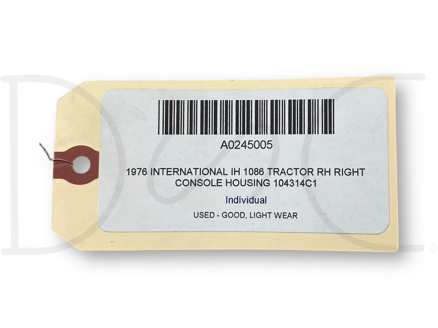 1976 International IH 1086 Tractor RH Right Console Housing 104314C1