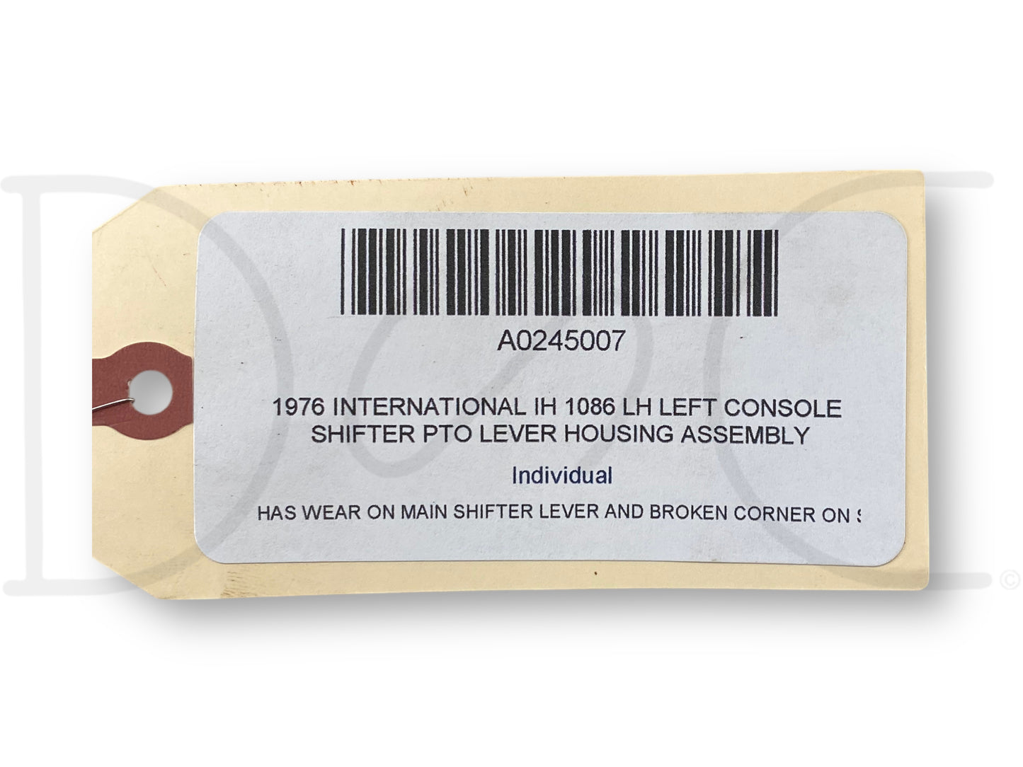 1976 International IH 1086 LH Left Console Shifter PTO Lever Housing Assembly