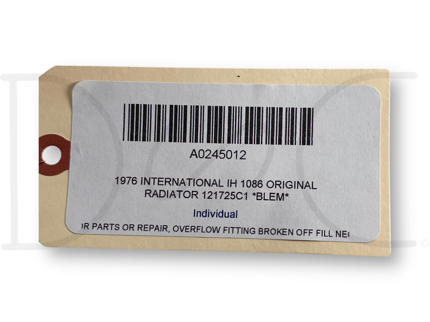 1976 International IH 1086 Tractor Original Radiator 121725C1 *Blem*