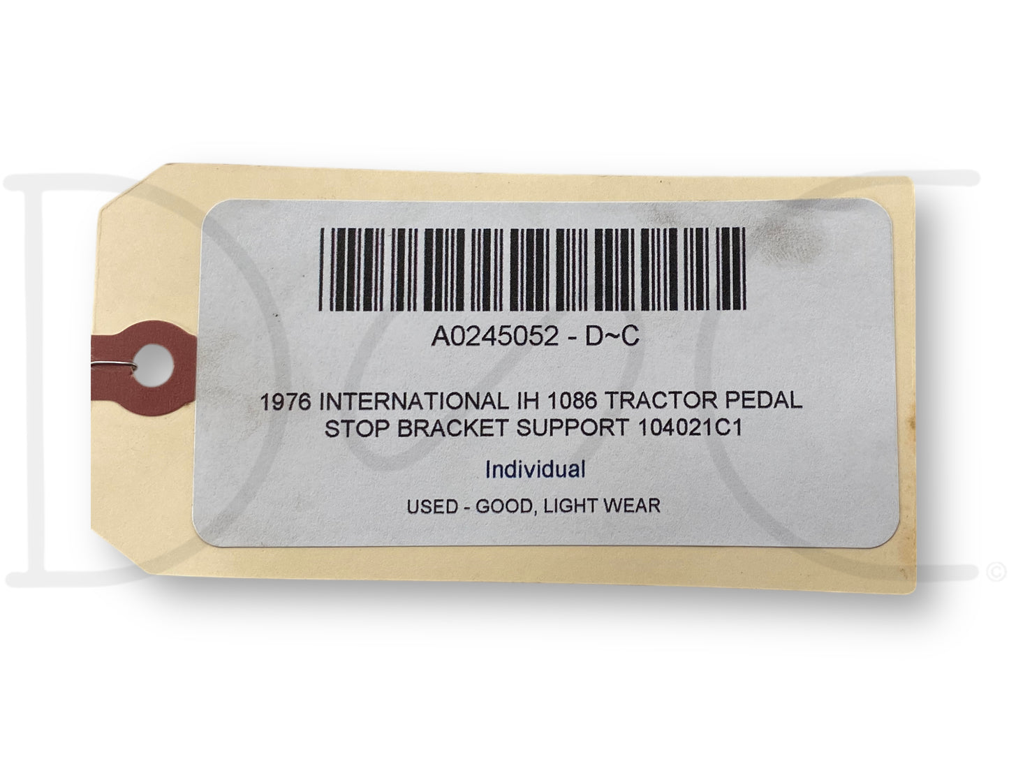 1976 International IH 1086 Tractor Pedal Stop Bracket Support 104021C1