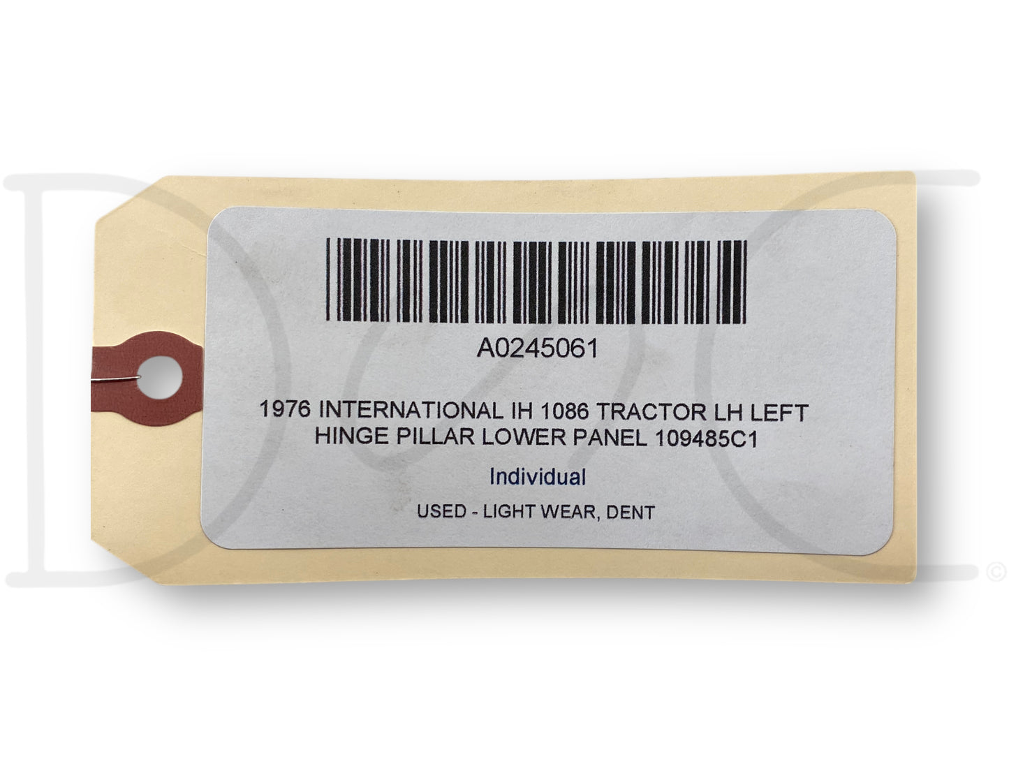 1976 International IH 1086 Tractor LH Left Hinge Pillar Lower Panel 109485C1