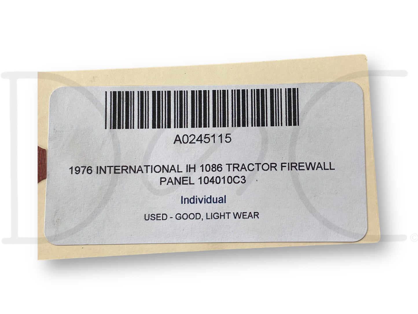 1976 International IH 1086 Tractor Firewall Panel 104010C3