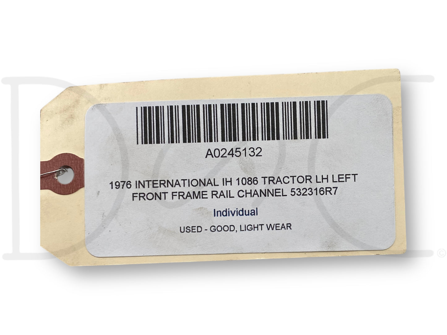 1976 International IH 1086 Tractor LH Left Front Frame Rail Channel 532316R7