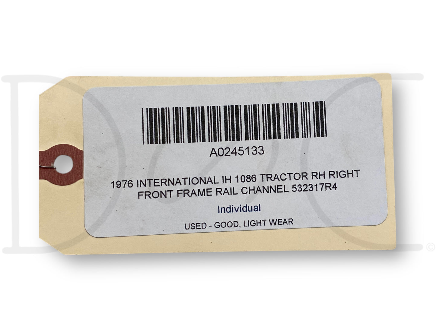 1976 International IH 1086 Tractor RH Right Front Frame Rail Channel 532317R4