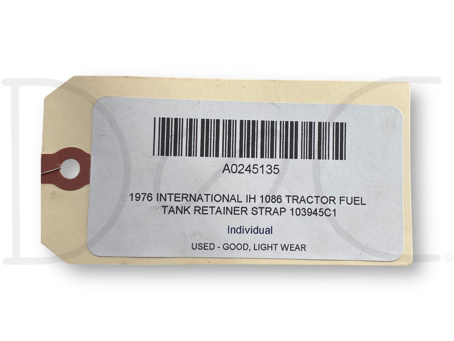 1976 International IH 1086 Tractor Fuel Tank Retainer Strap 103945C1