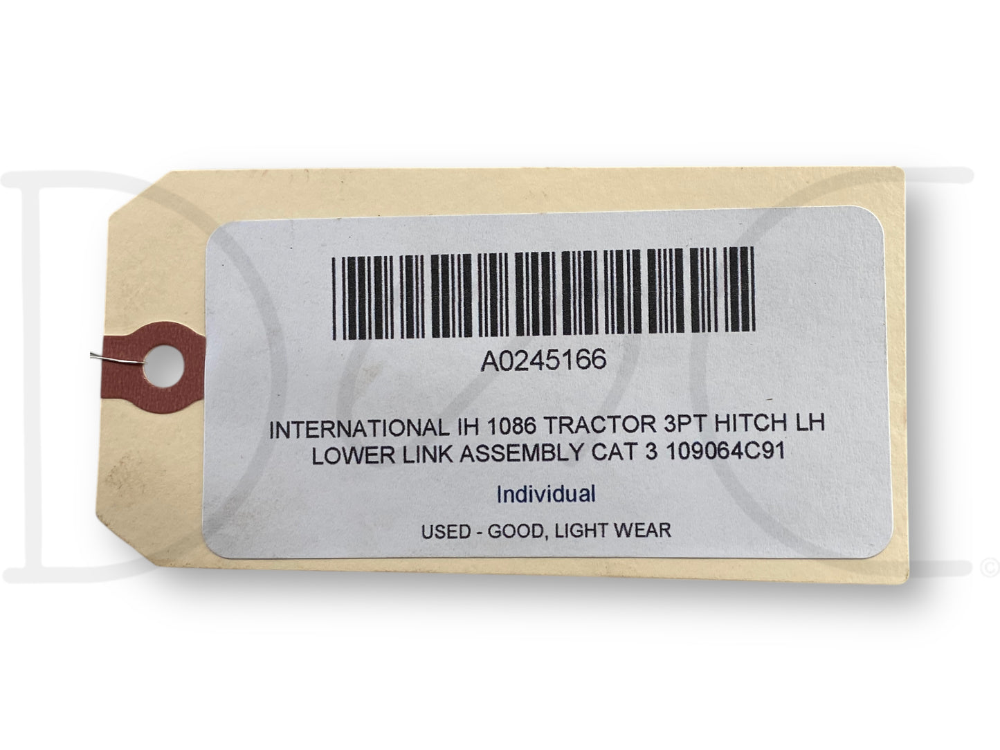 International IH 1086 Tractor 3Pt Hitch LH Lower Link Assembly CAT 3 109064C91