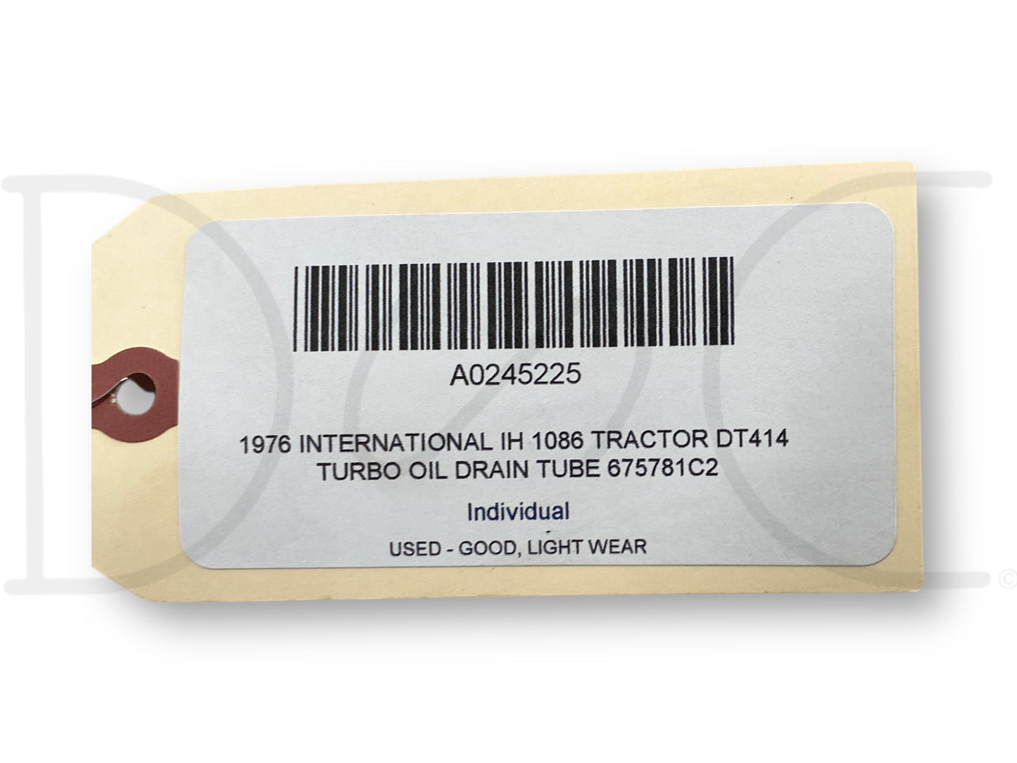 1976 International IH 1086 Tractor Dt414 Turbo Oil Drain Tube 675781C2