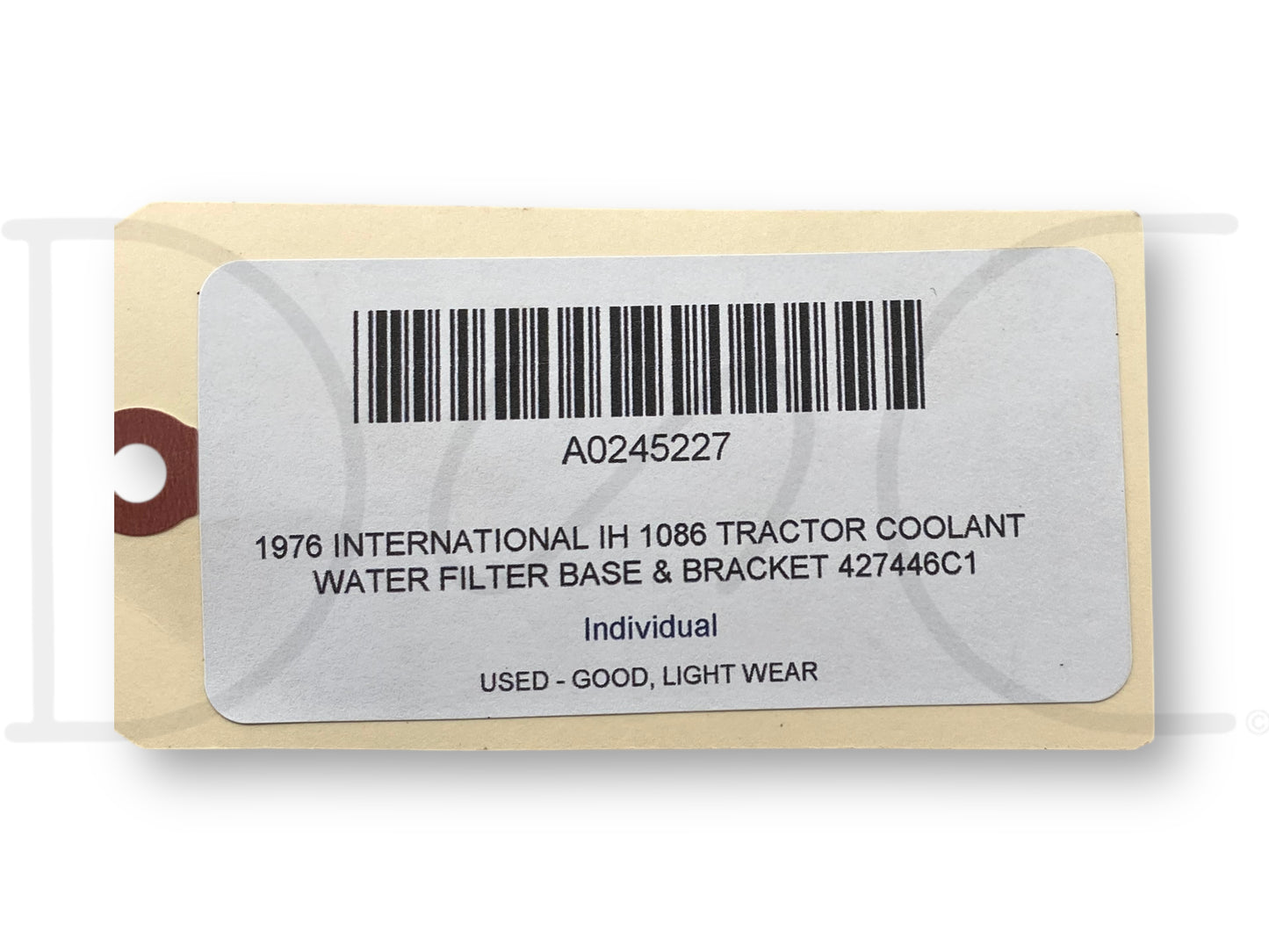 1976 International IH 1086 Tractor Coolant Water Filter Base & Bracket 427446C1