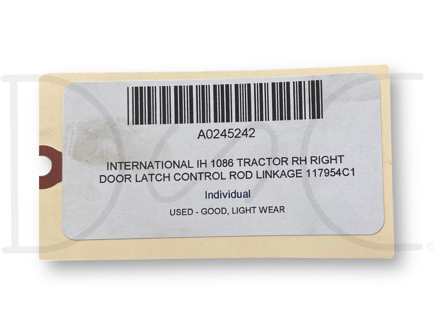 International IH 1086 Tractor RH Right Door Latch Control Rod Linkage 117954C1