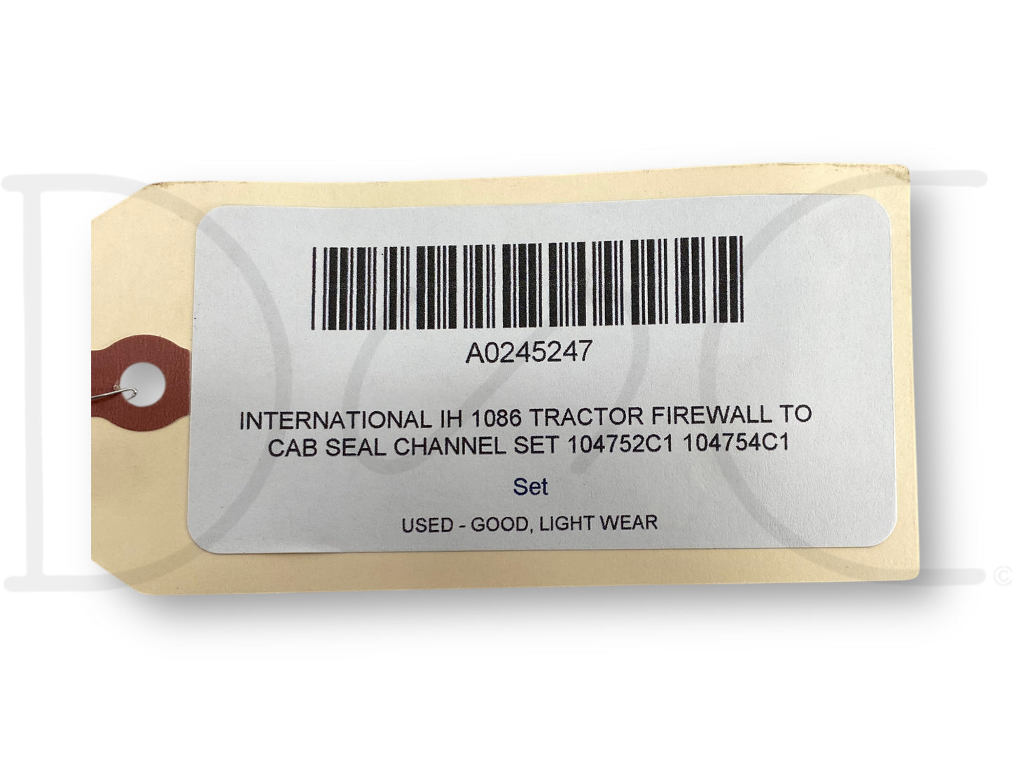 International IH 1086 Tractor Firewall To Cab Seal Channel Set 104752C1 104754C1