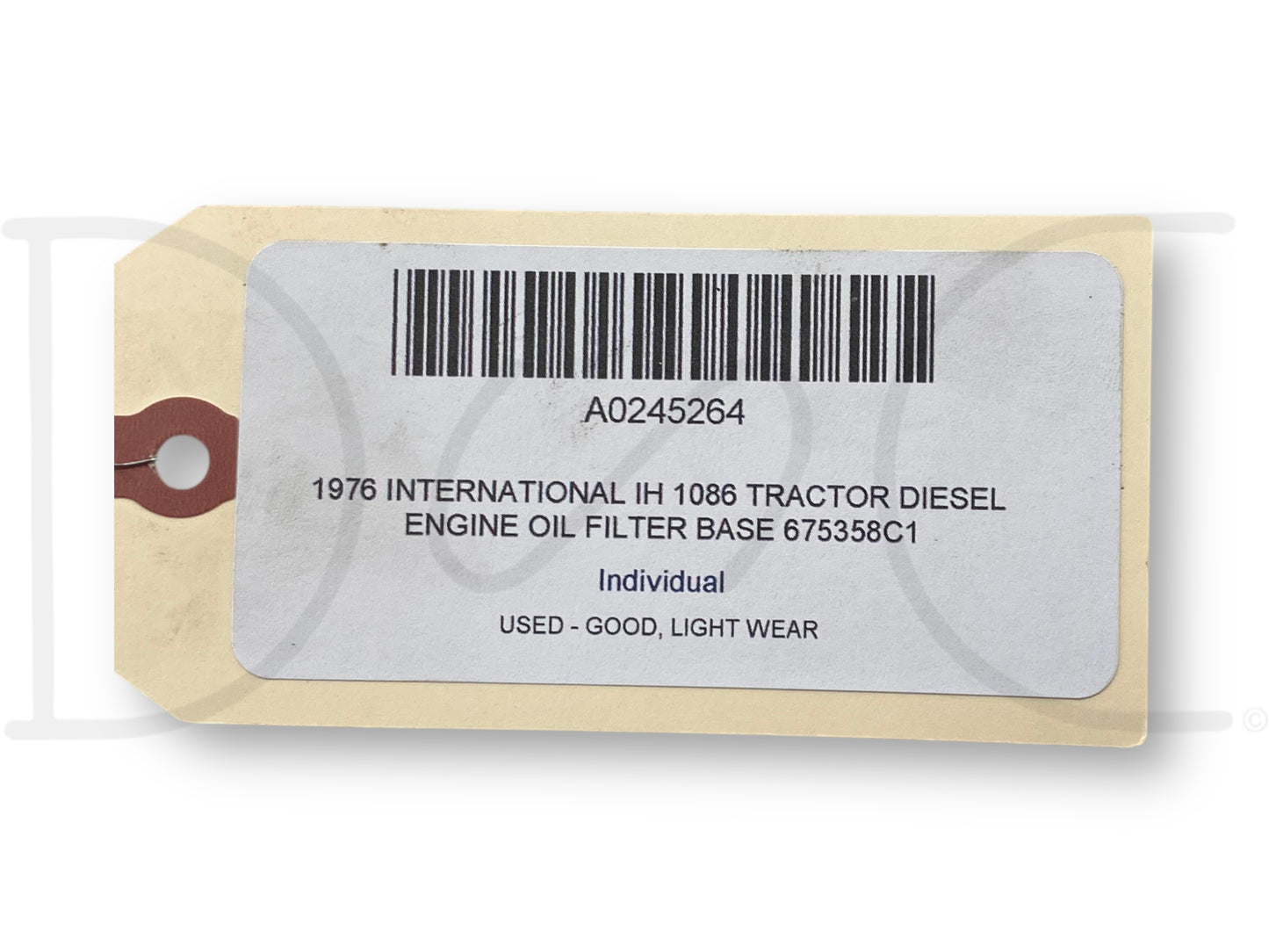 1976 International IH 1086 Tractor Diesel Engine Oil Filter Base 675358C1