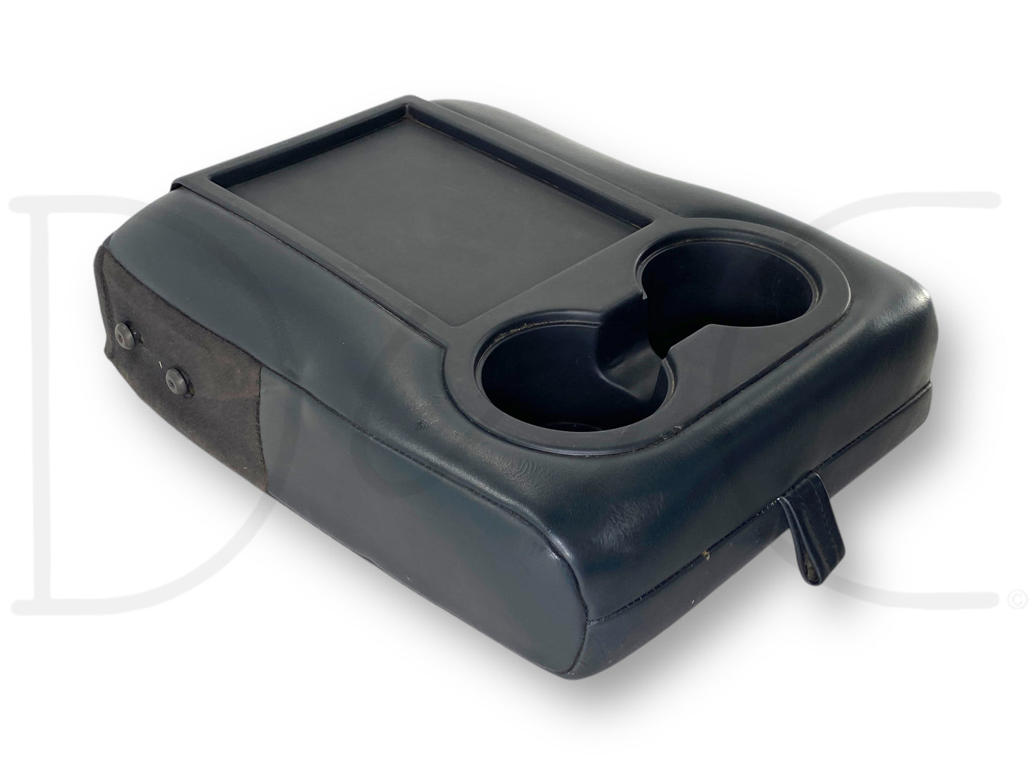 03-10 Ford F250 F350 Rear Back Seat Armrest Arm Rest Cup Holder Black Leather