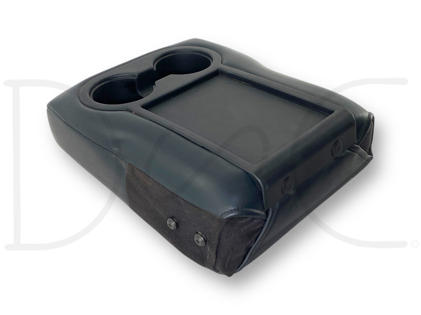 03-10 Ford F250 F350 Rear Back Seat Armrest Arm Rest Cup Holder Black Leather