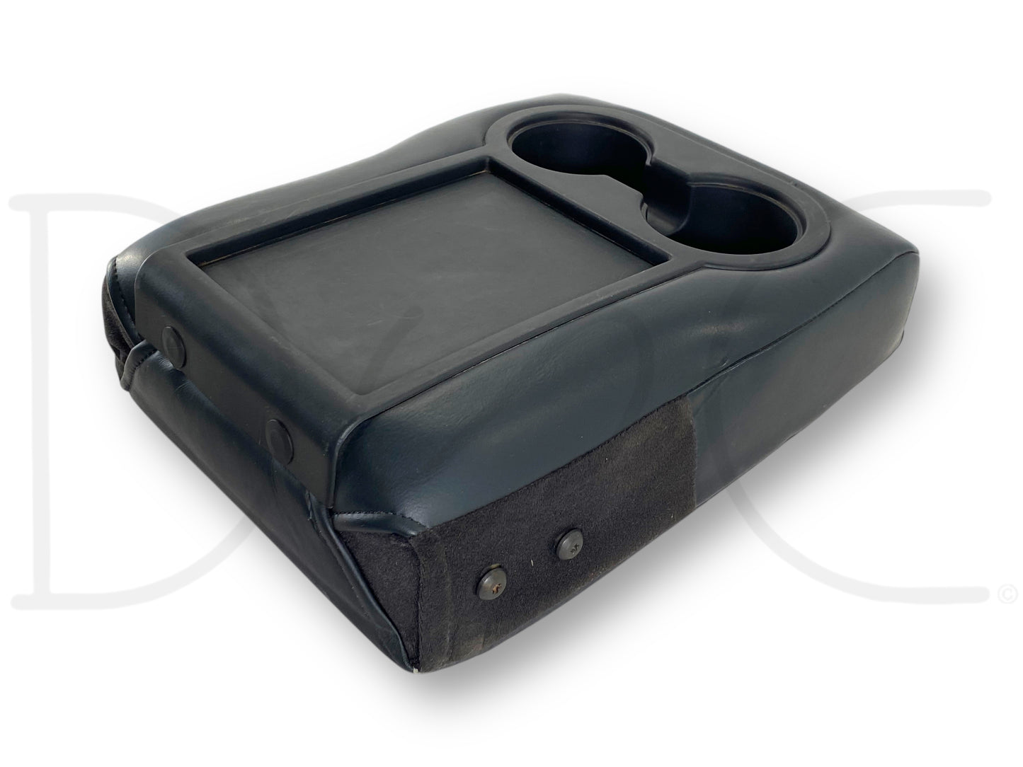 03-10 Ford F250 F350 Rear Back Seat Armrest Arm Rest Cup Holder Black Leather