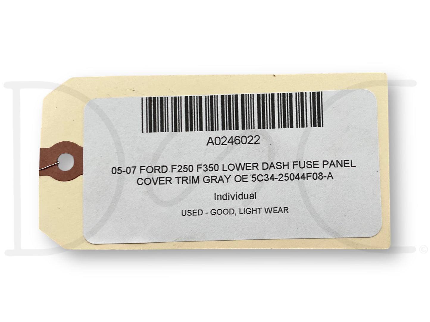 05-07 Ford F250 F350 Lower Dash Fuse Panel Cover Trim Gray OE 5C34-25044F08-A