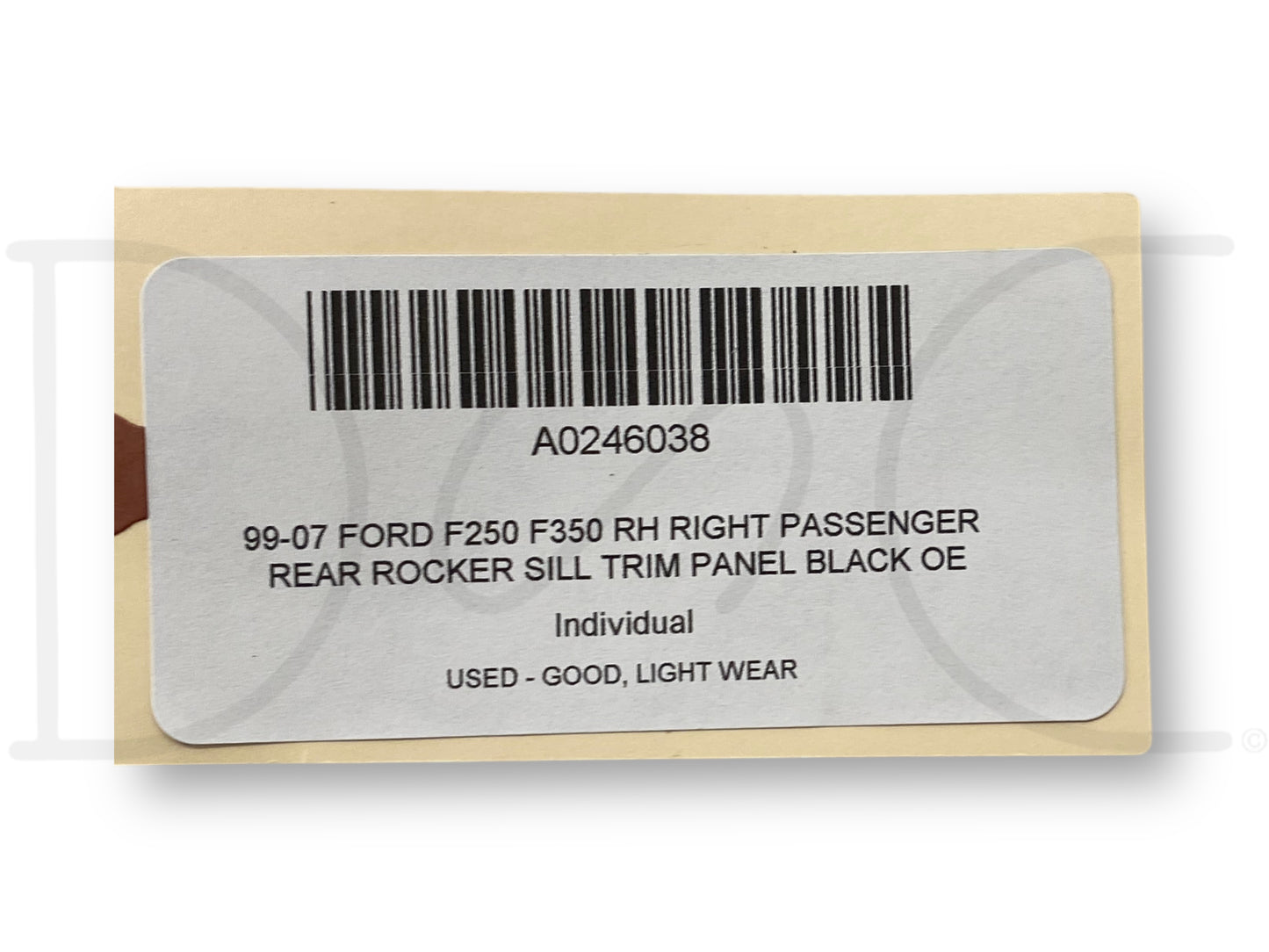 99-07 Ford F250 F350 RH Right Passenger Rear Rocker Sill Trim Panel Black OE