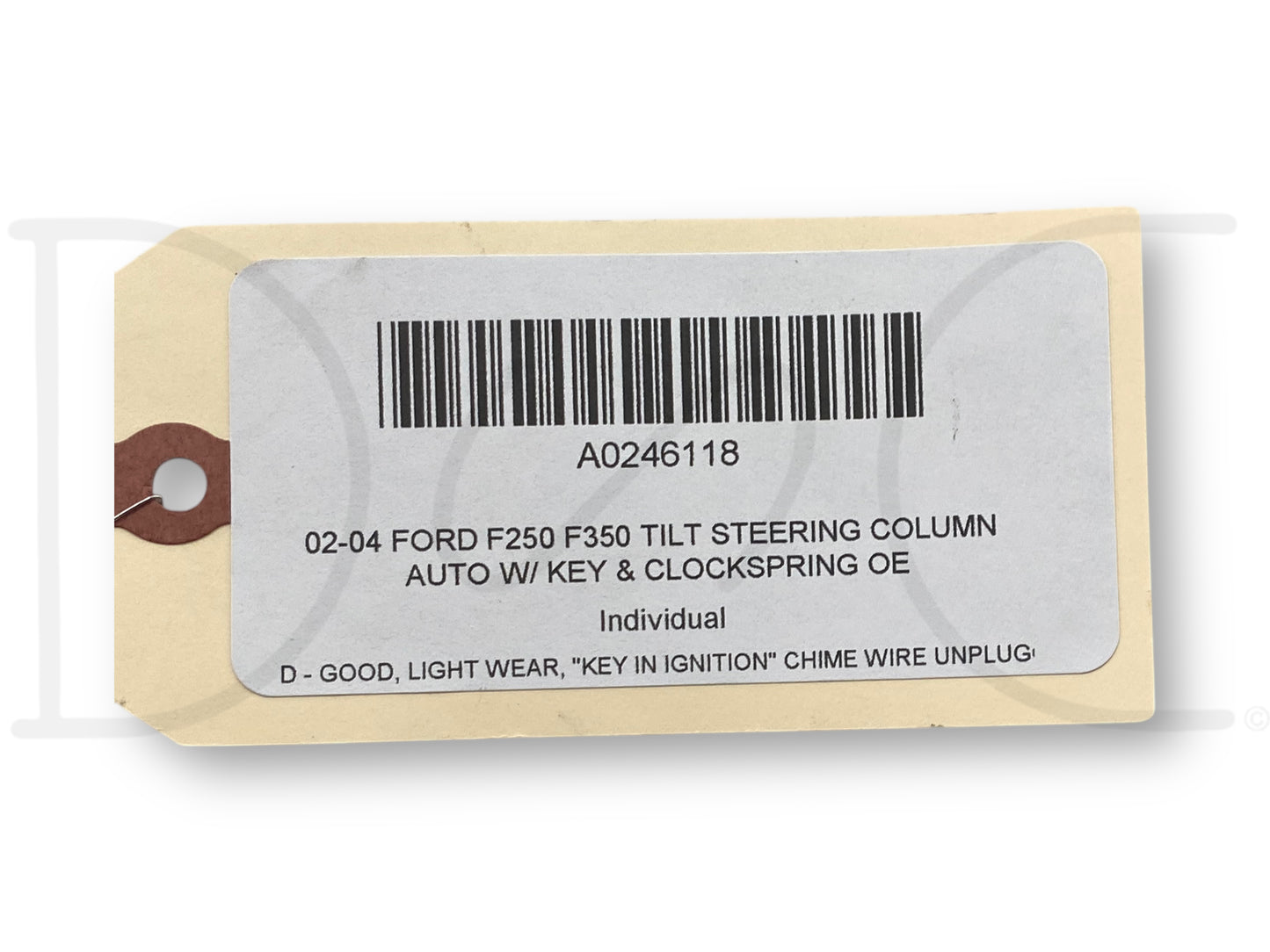 02-04 Ford F250 F350 Tilt Steering Column Auto W/ Key & Clockspring OE