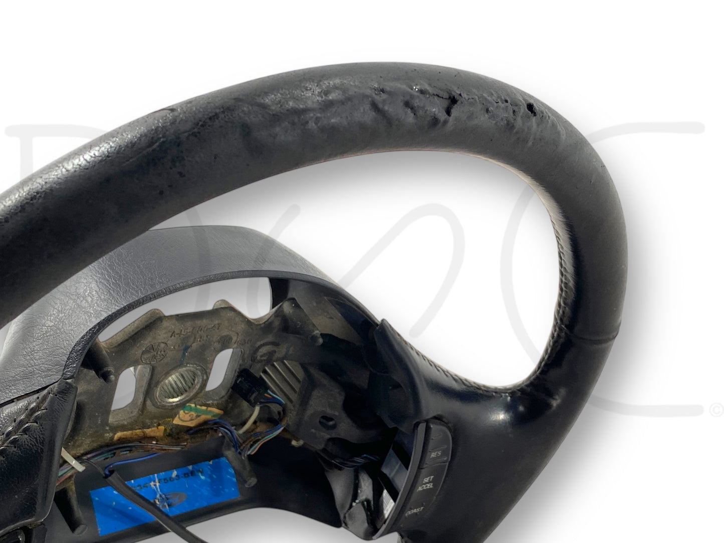 05-07 Ford F250 F350 Steering Wheel W/ Cruise Control Black Leather OEM *Blem*