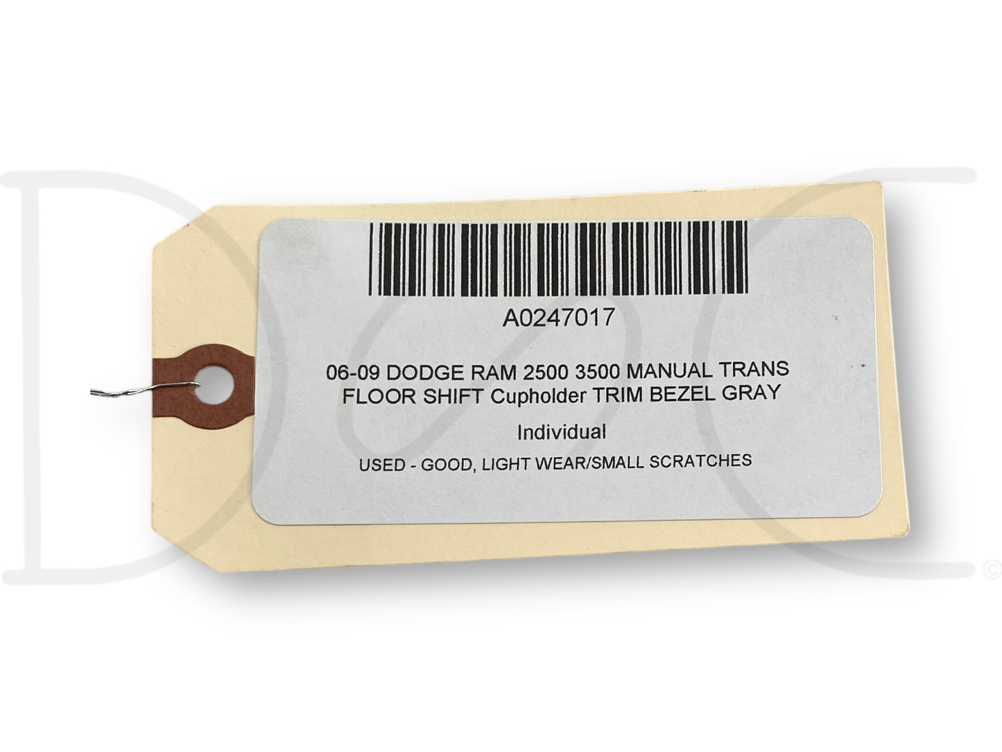 06-09 Dodge Ram 2500 3500 Manual Trans Floor Shift Cupholder Trim Bezel Gray