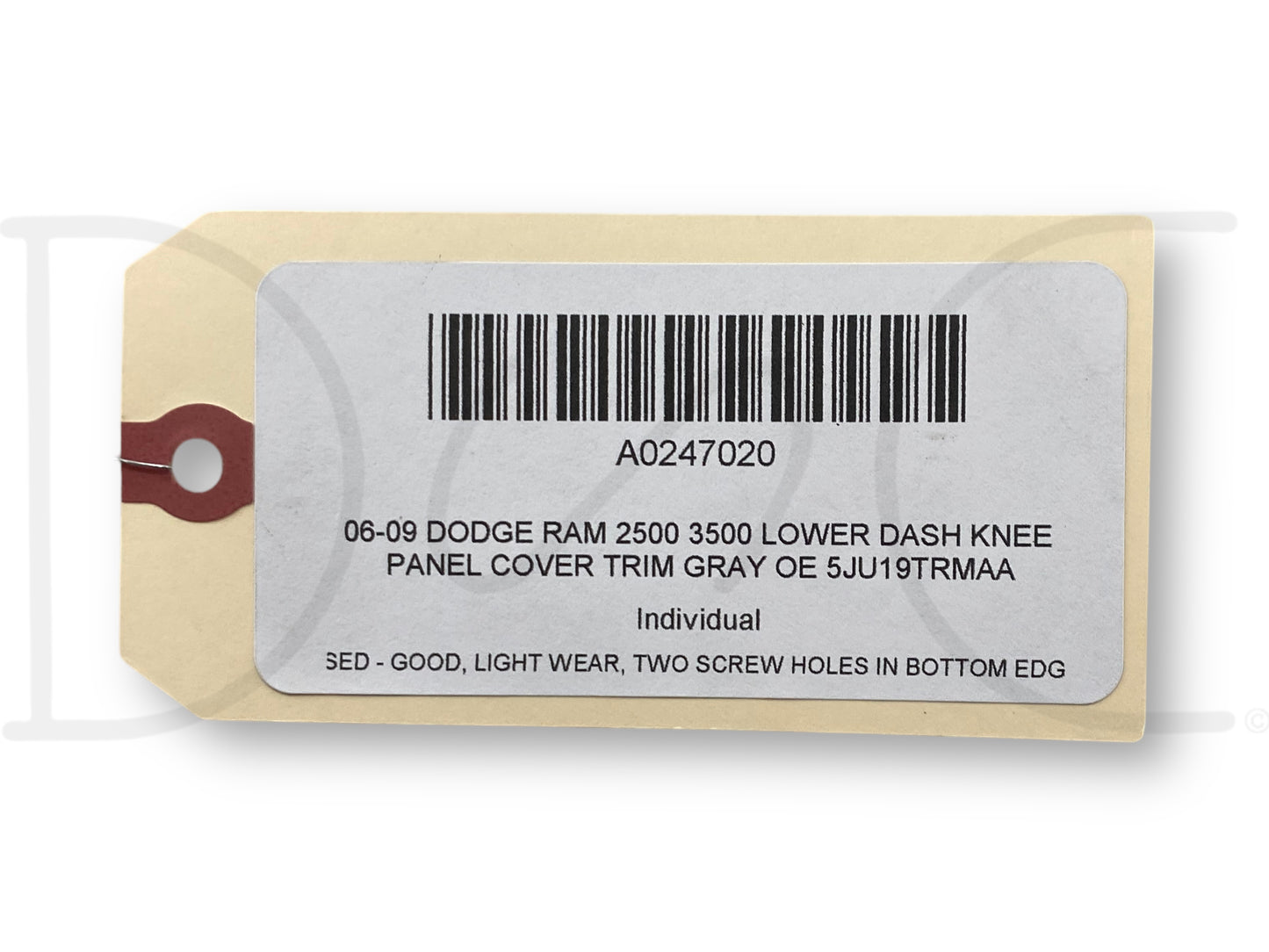 06-09 Dodge Ram 2500 3500 Lower Dash Knee Panel Cover Trim Gray OE 5Ju19Trmaa