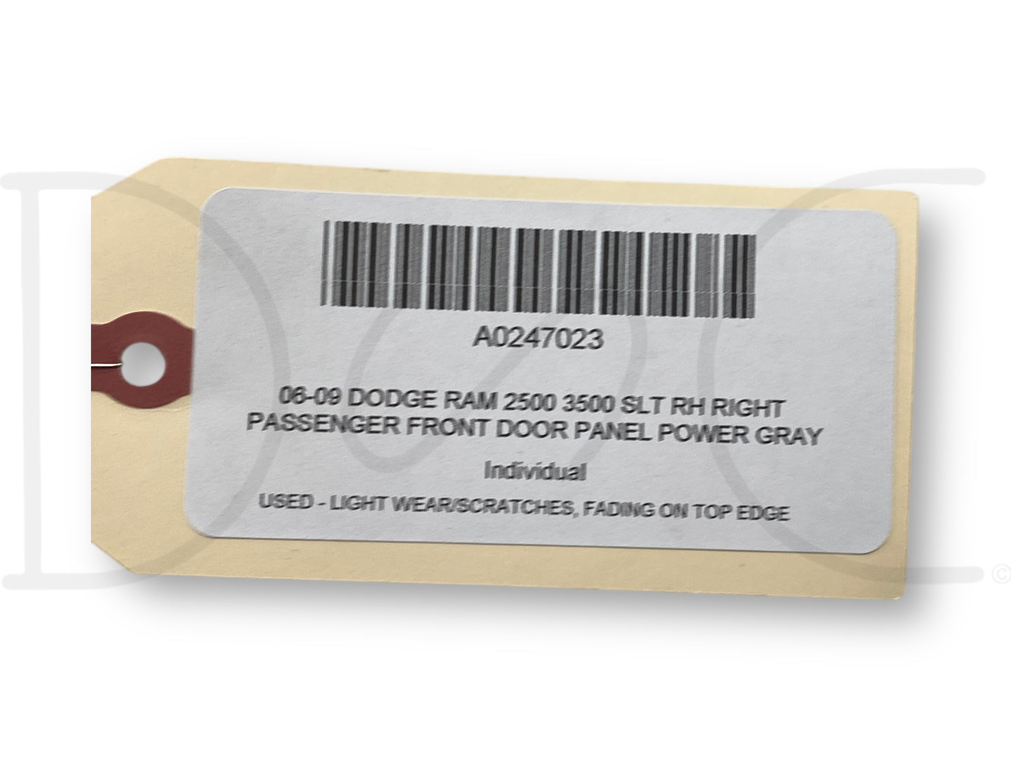06-09 Dodge Ram 2500 3500 Slt RH Right Passenger Front Door Panel Power Gray