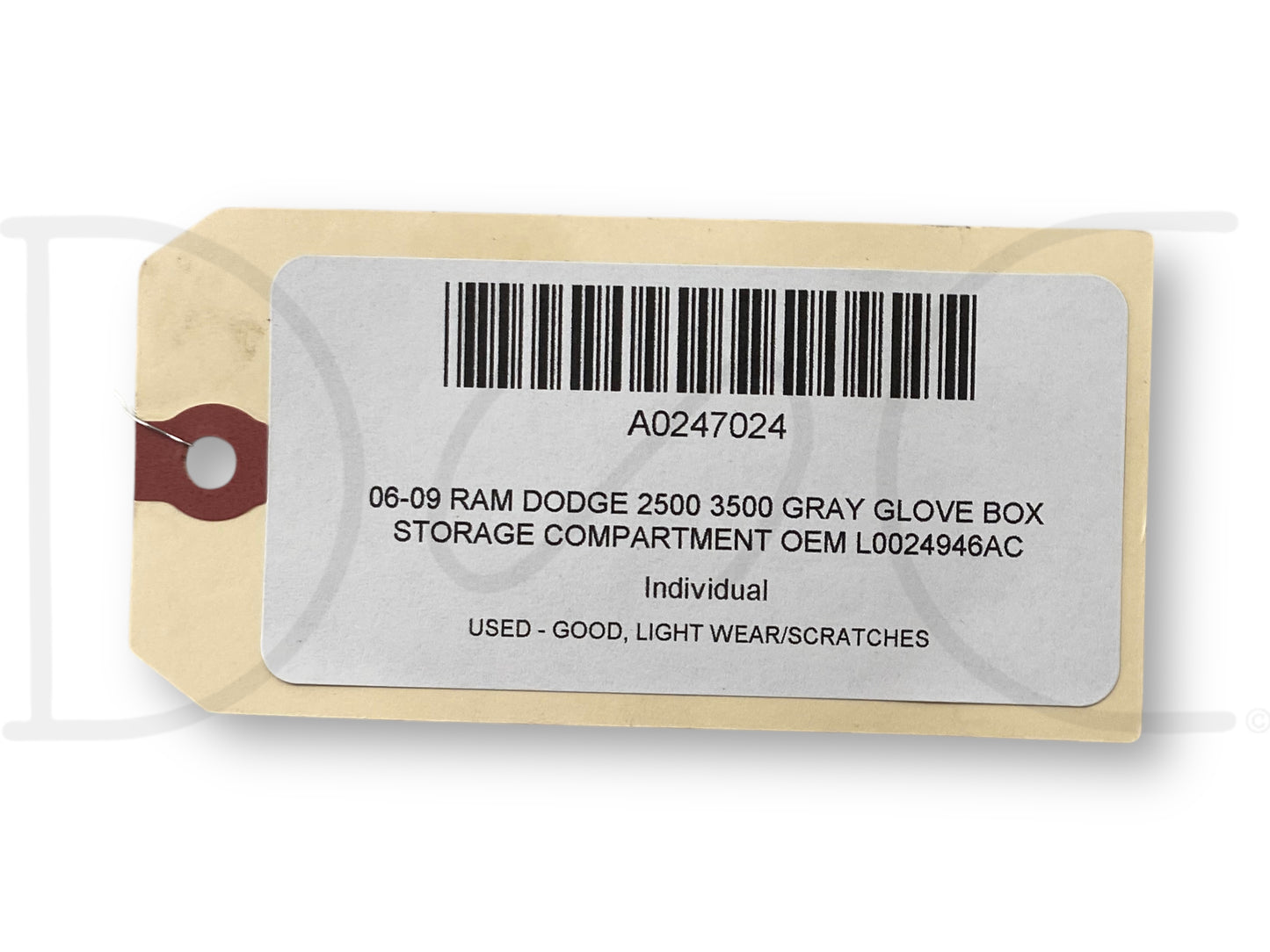 06-09 Ram Dodge 2500 3500 Gray Glove Box Storage Compartment OEM L0024946Ac