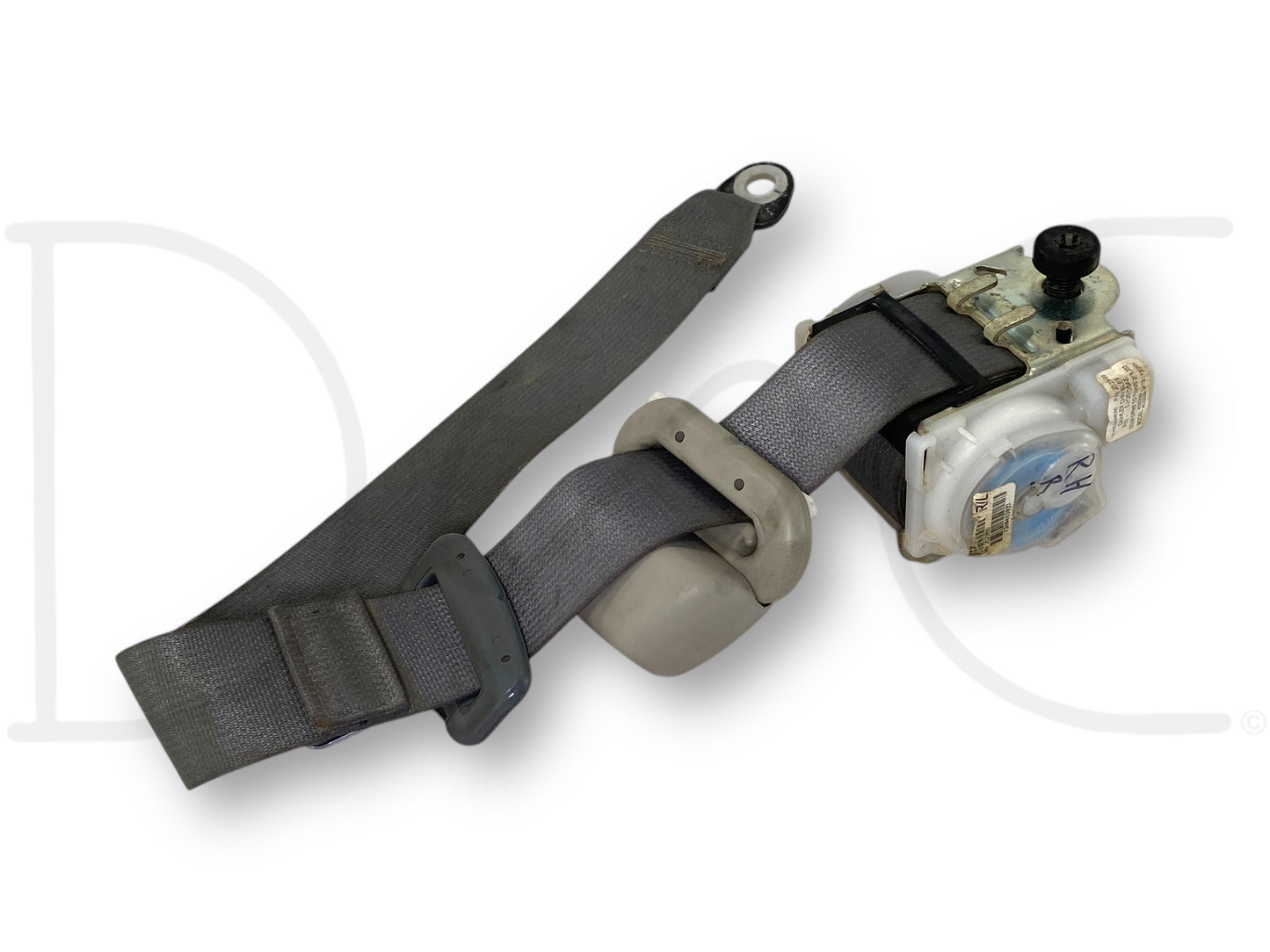 06-09 Dodge Ram 2500 3500 Quad RH Right Passenger Rear Seat Belt Seatbelt Gray