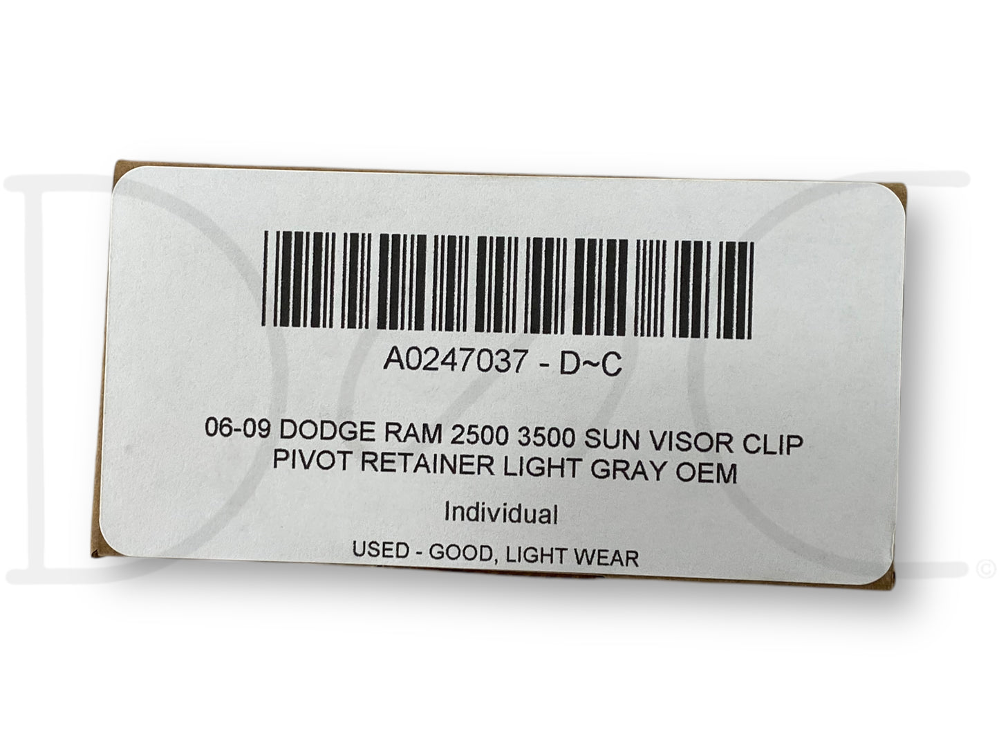 06-09 Dodge Ram 2500 3500 Sun Visor Clip Pivot Retainer Light Gray OEM