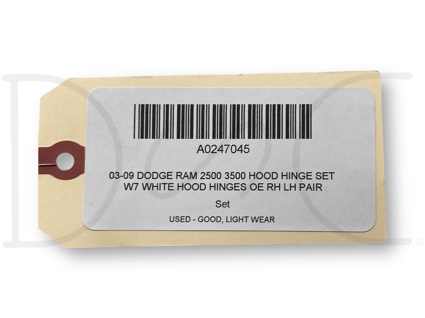 03-09 Dodge Ram 2500 3500 Hood Hinge Set W7 White Hood Hinges OE RH LH Pair