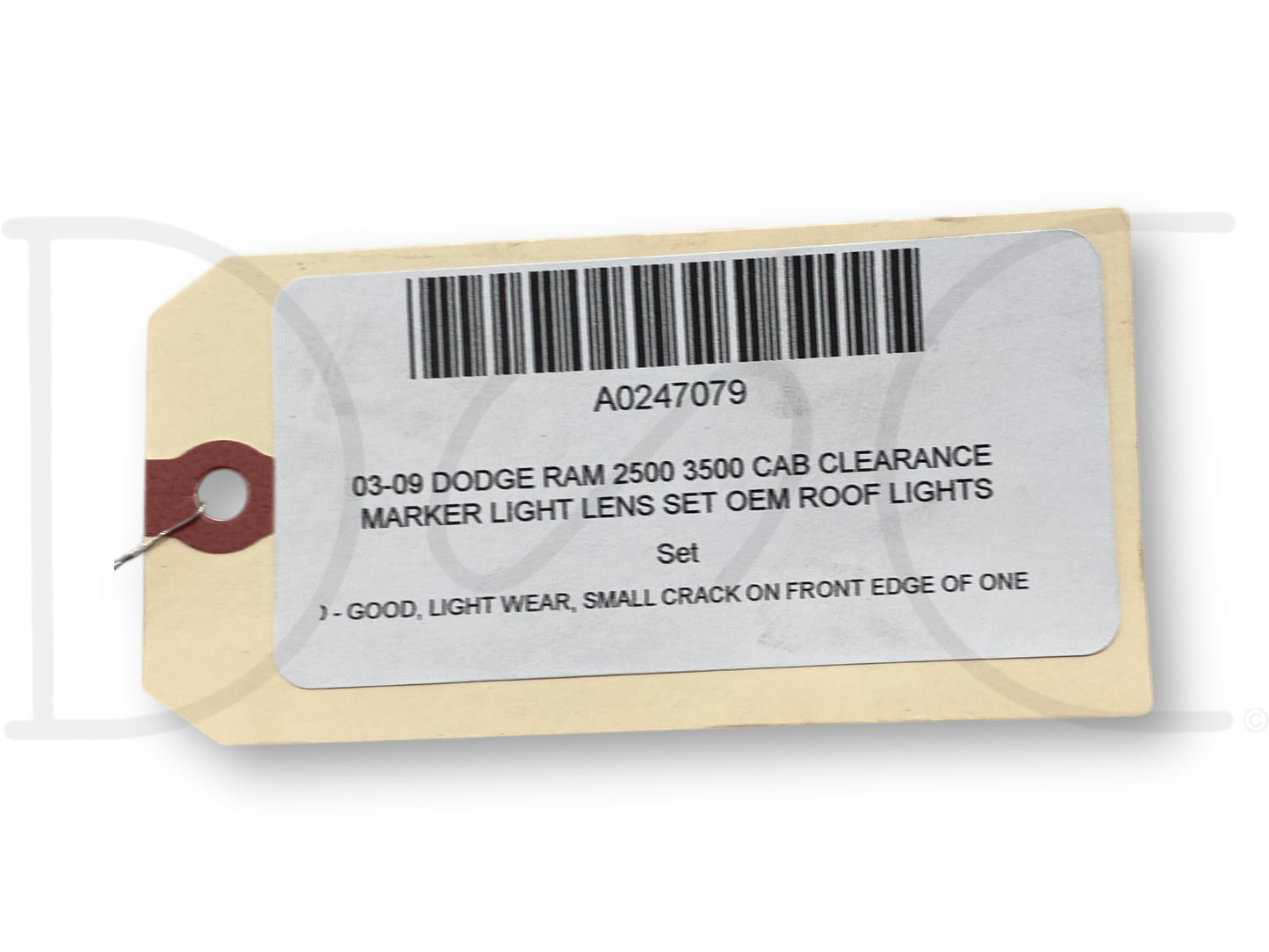 03-09 Dodge Ram 2500 3500 Cab Clearance Marker Light Lens Set OEM Roof Lights