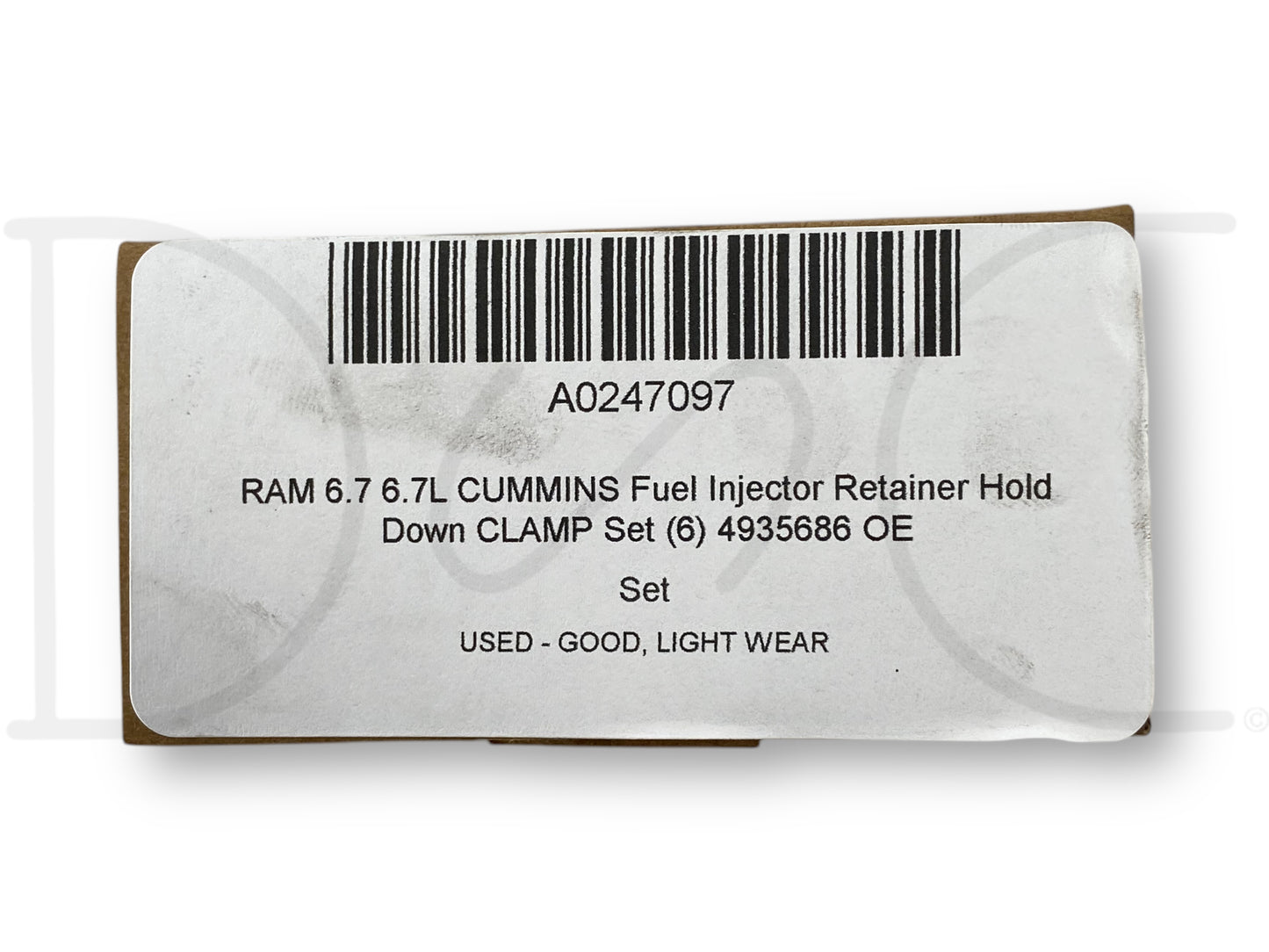 Ram 6.7 6.7L Cummins Fuel Injector Retainer Hold Down Clamp Set (6) 4935686 OE