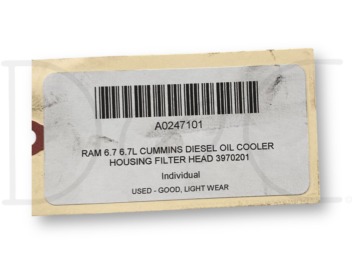 Ram 6.7 6.7L Cummins Diesel Oil Cooler Housing Filter Head 3970201
