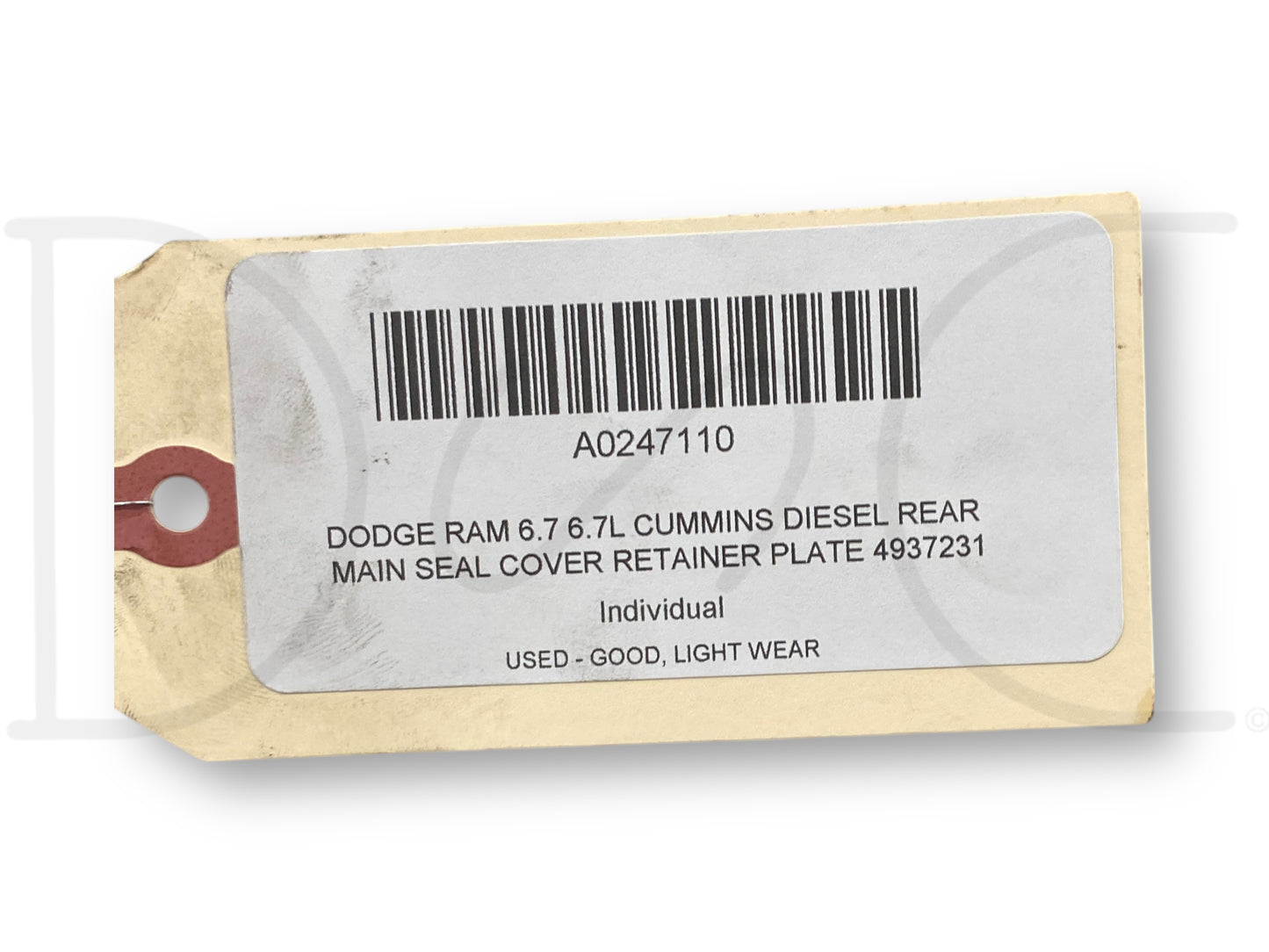 Dodge Ram 6.7 6.7L Cummins Diesel Rear Main Seal Cover Retainer Plate 4937231